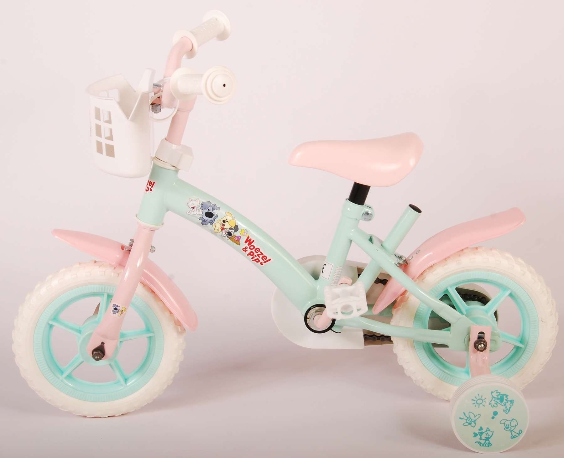 TPFSports Kinderfahrrad Volare Woezel Gang, Zoll - Fahrrad mit & Fahrrad (Mädchen Rutschfeste Zoll, Stützräder 10 Pip Mädchen 10 1 Laufrad Kinderrad Sicherheitsgriffe), Kinder