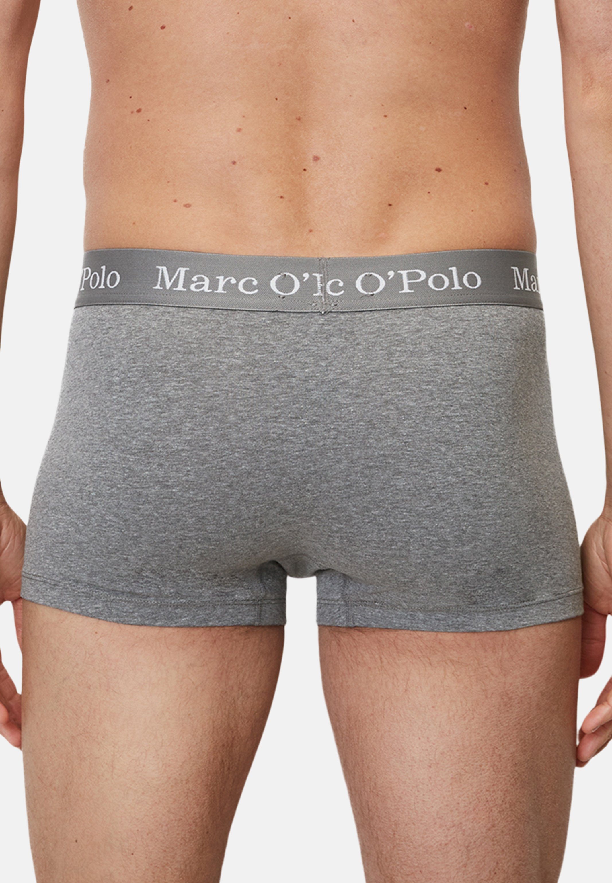 Marc O'Polo Retro Boxer 3er Grau Retro (Spar-Set, / Cotton Ohne Organic - Pack - Short 3-St) Eingriff Baumwolle - Elements Pant