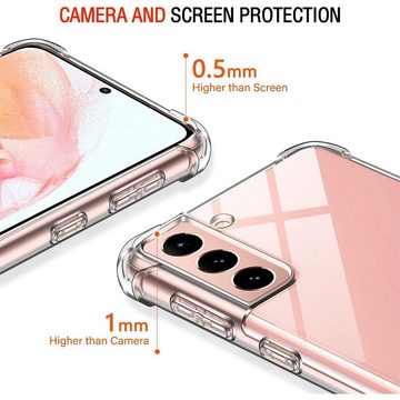 CoolGadget Handyhülle Anti Shock Rugged Case für Samsung Galaxy S22 6,1 Zoll, Slim Cover Kantenschutz Schutzhülle für Samsung S22 Hülle Transparent