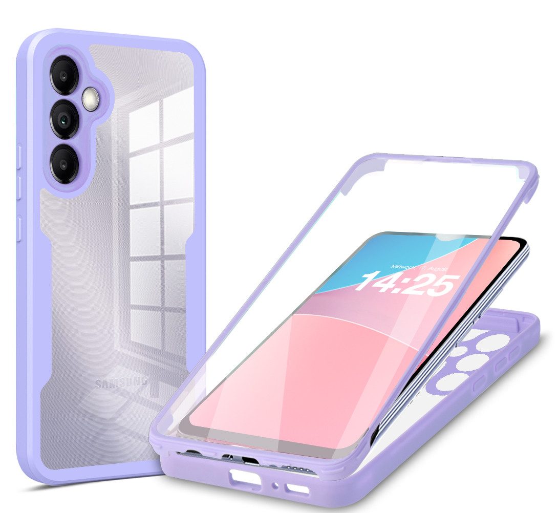 Tec-Expert Handyhülle 360 Grad Hülle für Samsung Galaxy A34 5G 6.6 Zoll, 6.6, Rundum Schutz Cover Case Hülle robust