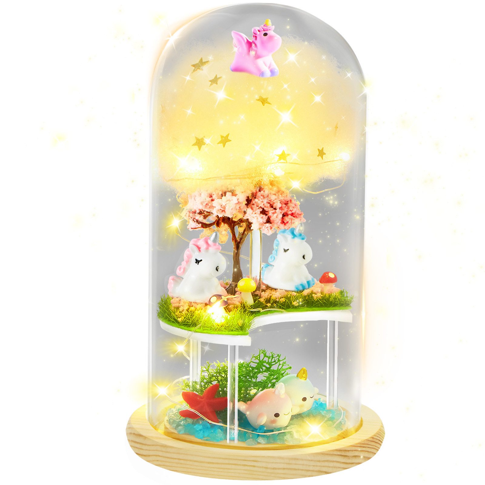 Klever Kits Nachtlicht Klever Kits DIY Einhorn-Nachtlicht Bastelset Kinder,Einhorn Geschenke