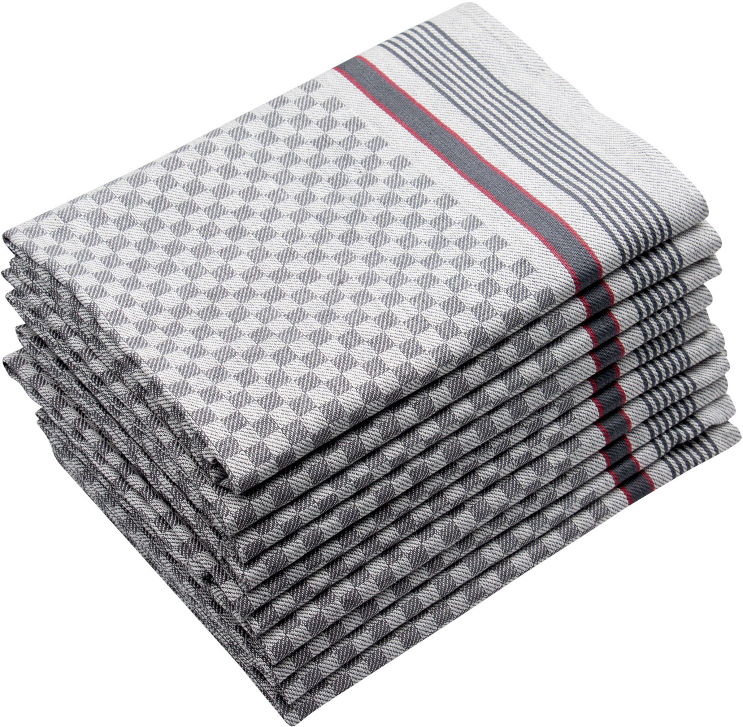 ZOLLNER Geschirrtuch, (Spar-Set, 10-tlg), klassisches Karomuster, günstig online kaufen