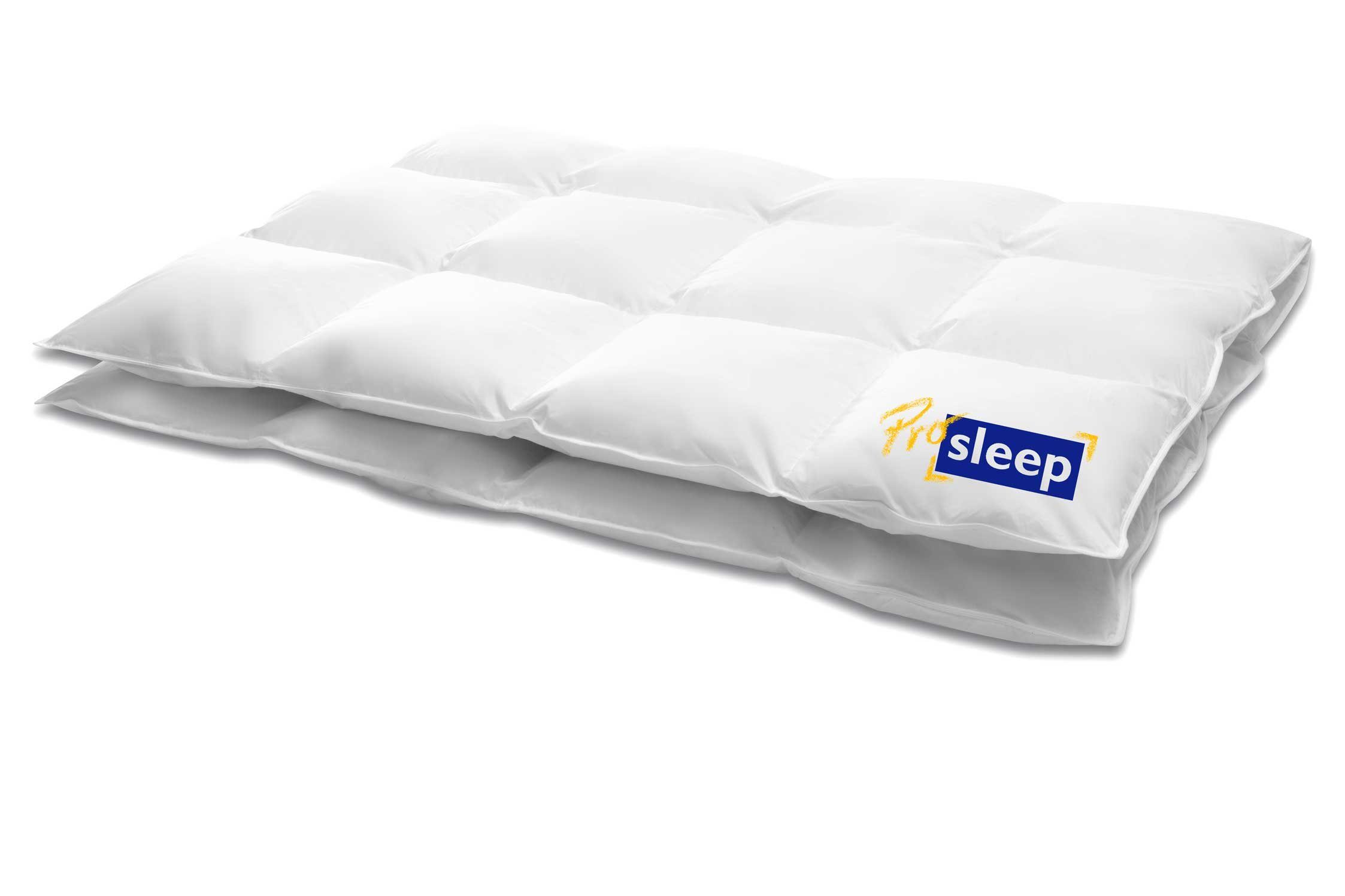 Daunenbettdecke, Sleep, hergestellt allergikerfreundlich 80% 155 200 x cm, 20% Federn, Baumwolle, Daunen, in Deutschland, Füllung: Bezug: Leicht 100% HANSKRUCHEN, Pro