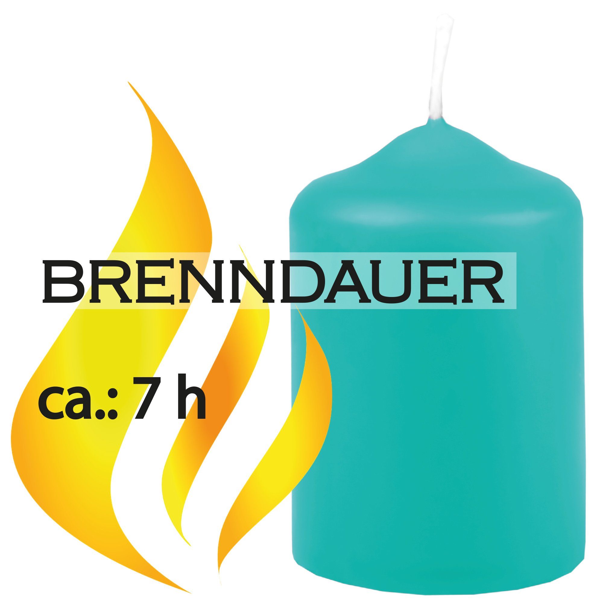 HS Candle Stumpenkerze aus Wachs (6-tlg., Dekolicht), Ø4xH6 cm Teelichtgröße, 7h Brenndauer je Kerze, Wachsmischung