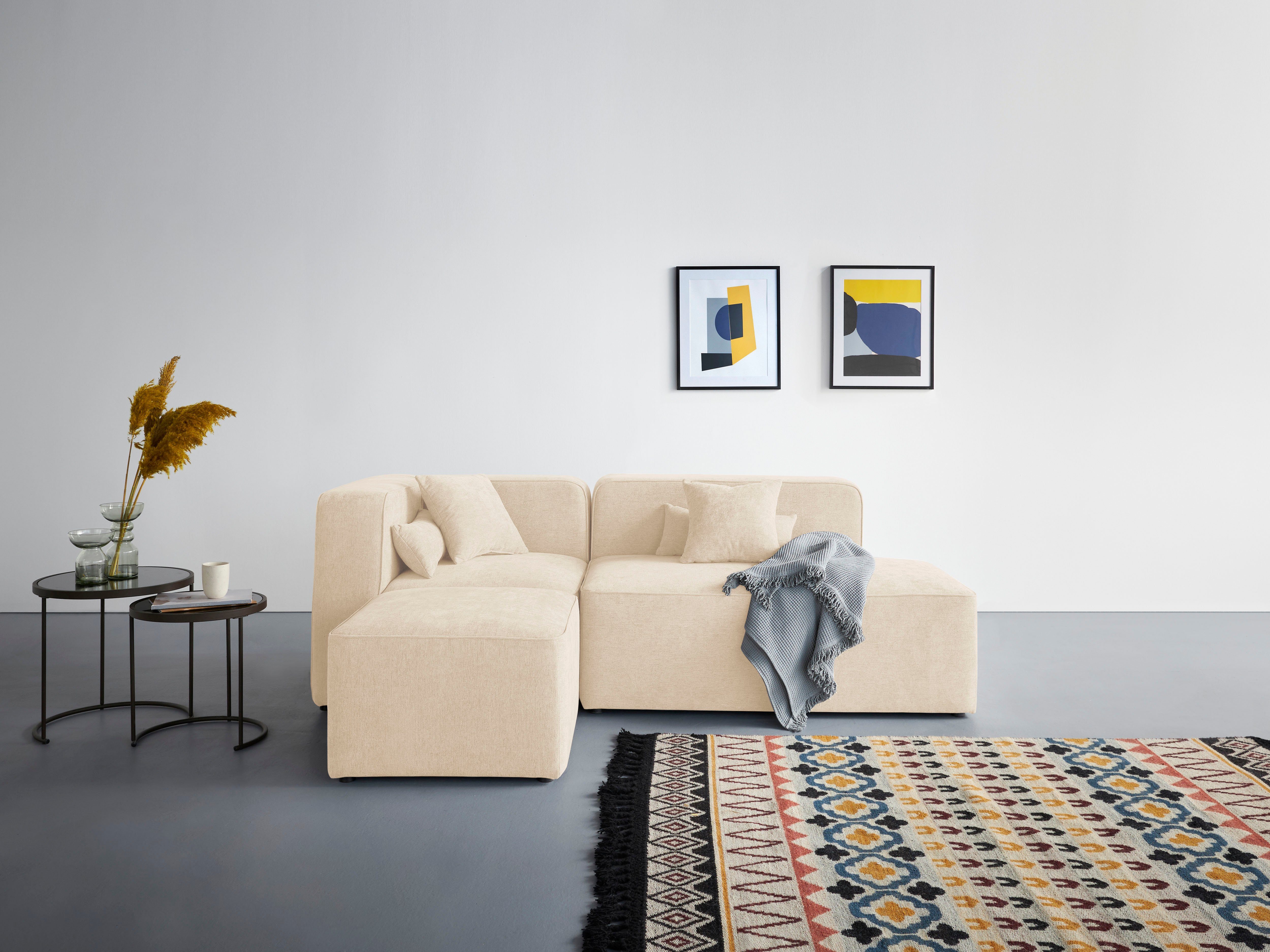Home affaire Ecksofa Sundstrup L-Form, Modulserie, individuelle Zusammenstellung