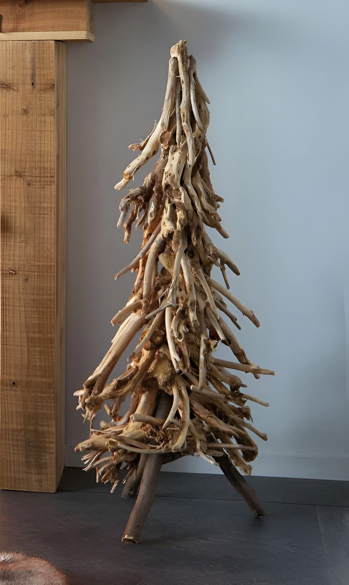 Dekoleidenschaft Dekofigur Tannenbaum "Wurzelholz" 78 cm günstig online kaufen