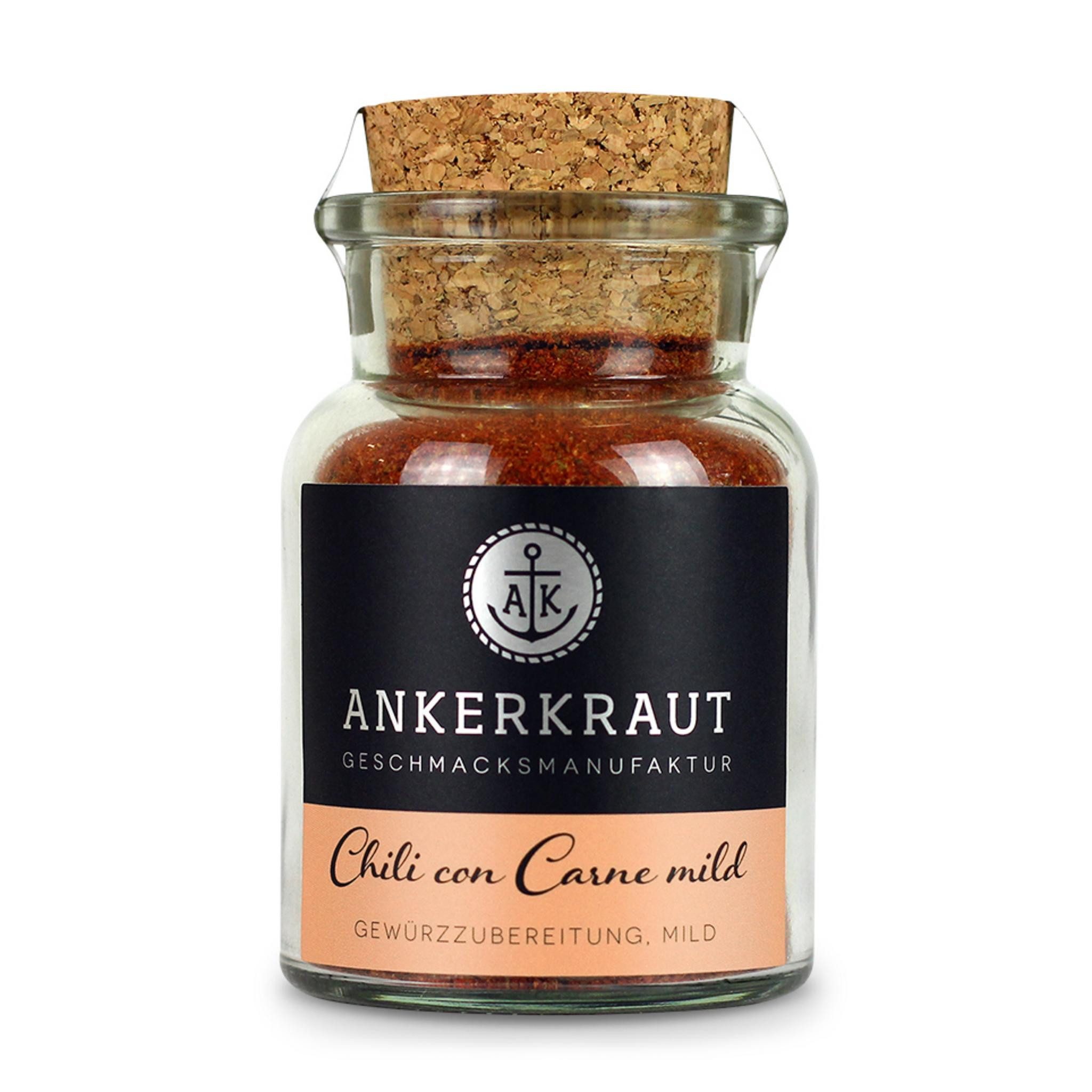 Ankerkraut Gewürz Chili con Carne, mild, Chili con Carne, mild, 80g im Korkenglas