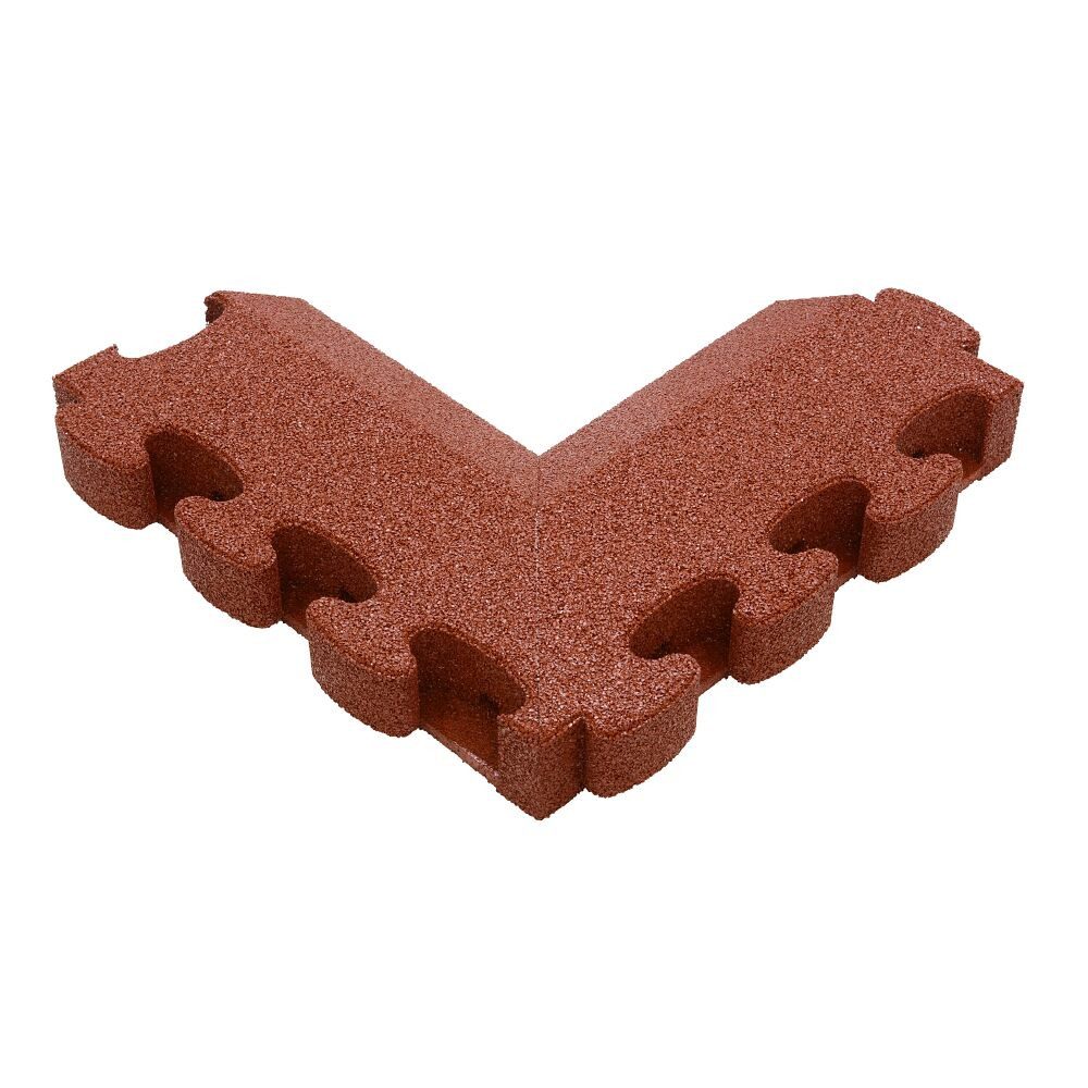 Gum-Tech Bodenschutzmatte Negatives Eckstück Abgeschrägt für Fallschutzplatten, Geeignet für Gum-Tech Fallschutzplatte „Puzzle mat 3D“