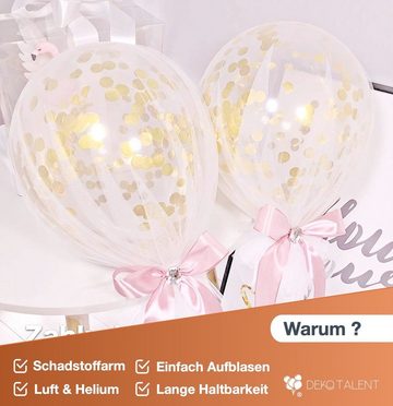 Dekotalent® Luftballon 100x Luftballons mit Konfetti - 35 cm - Geburtstag Hochzeit Party Deko
