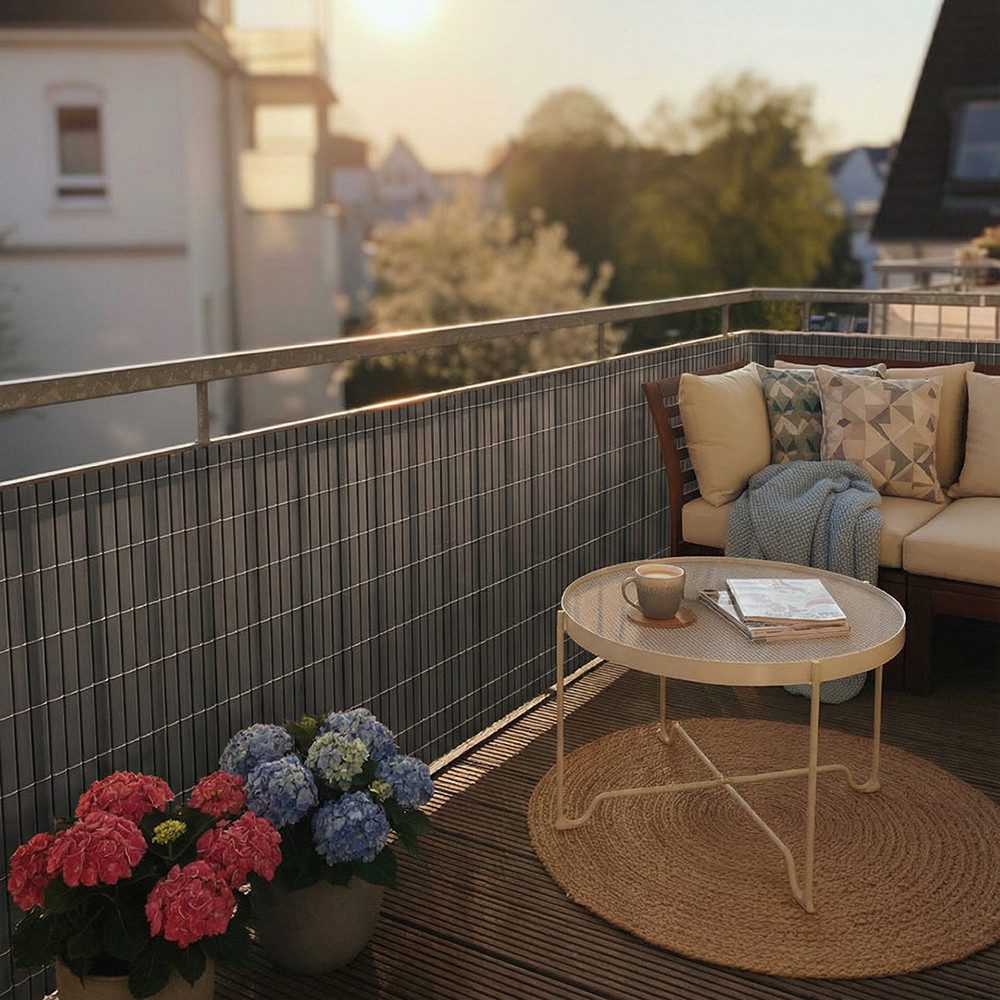 Mazovia Balkonsichtschutz Modern Sichtschutz Balkon, Terrasse, Garten Wetterfest und UV-beständig