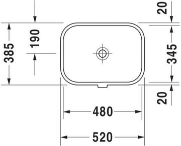 Duravit Einbauwaschbecken Duravit Einbauwaschtisch HAPPY D. m ÜL o