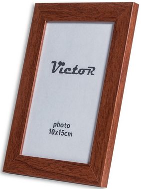 Victor (Zenith) Bilderrahmen Dix, für 1 Bilder, Bilderrahmen Braun 10x15 cm (A6), Bilderrahmen Holz