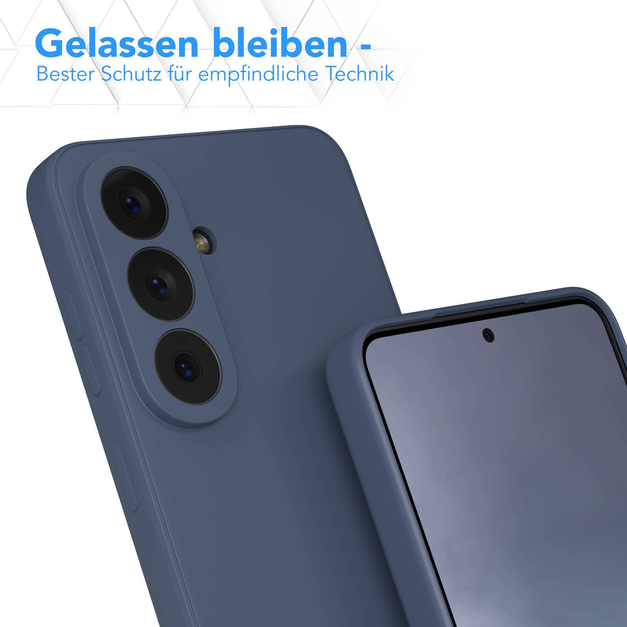 EAZY CASE Handyhülle TPU Hülle für Samsung Galaxy S26 6,3 Zoll, Handy Softcase mattierte Silikonhülle Back Cover Soft Blau / Petrol – Bild 4 von 5