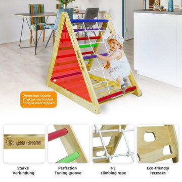 CCLIFE Kleintierklettergerüst Montessori Kletterdreieck Klettergerüst Indoor Pikler Dreieck aus Holz