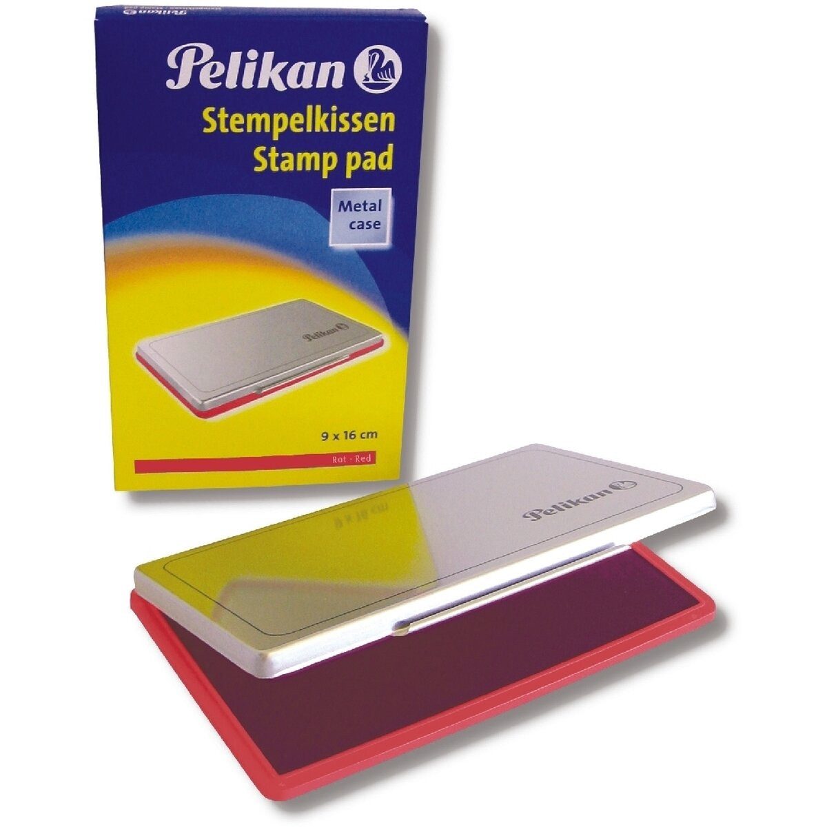 Pelikan Stempel Stempelkissen Gr.1 Metallgehäuse rot