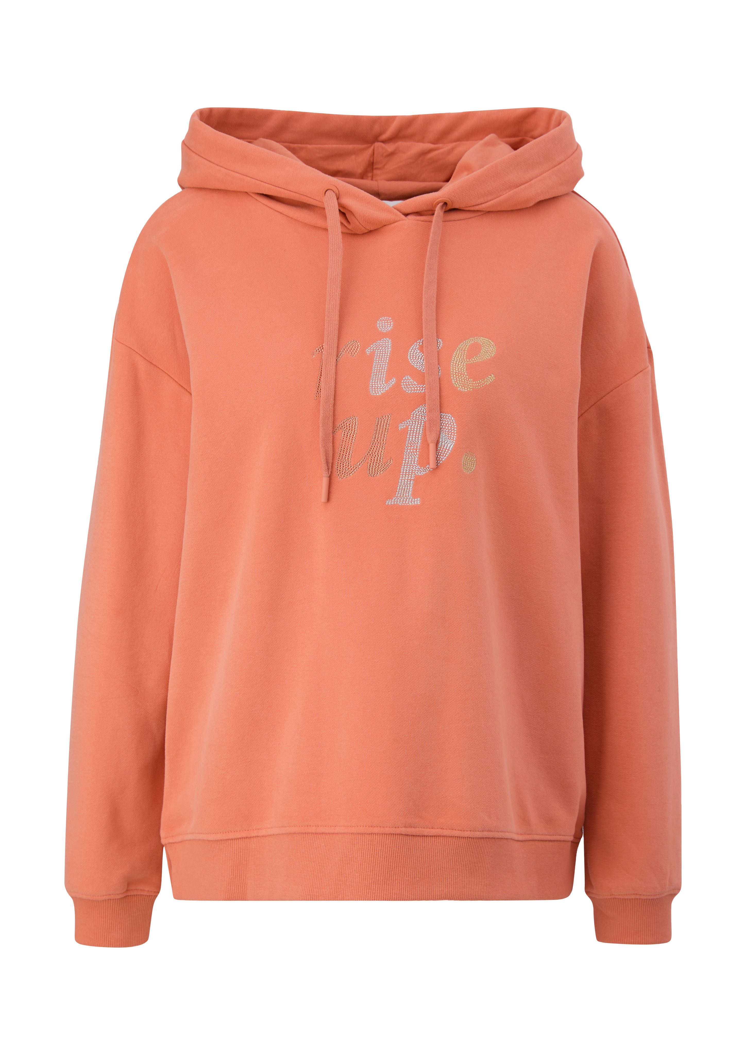 s.Oliver Sweatshirt Sweatshirt Stickerei Stickerei papaya mit