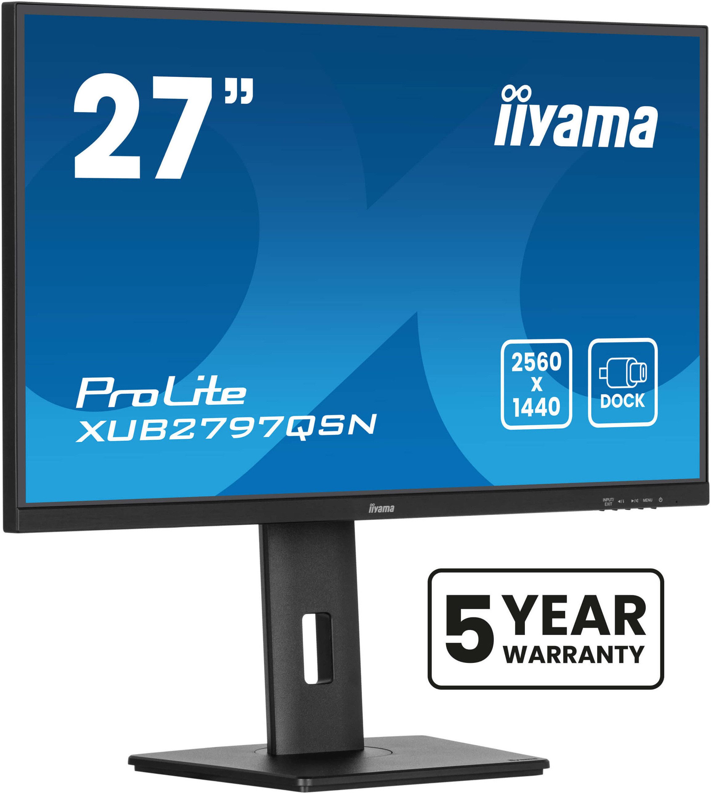 Iiyama XUB2797QSN-B2 LED-Monitor (69 cm/27 ", 2560 x 1440 px, QHD, 1 ms Reaktionszeit, 100 Hz, IPS)