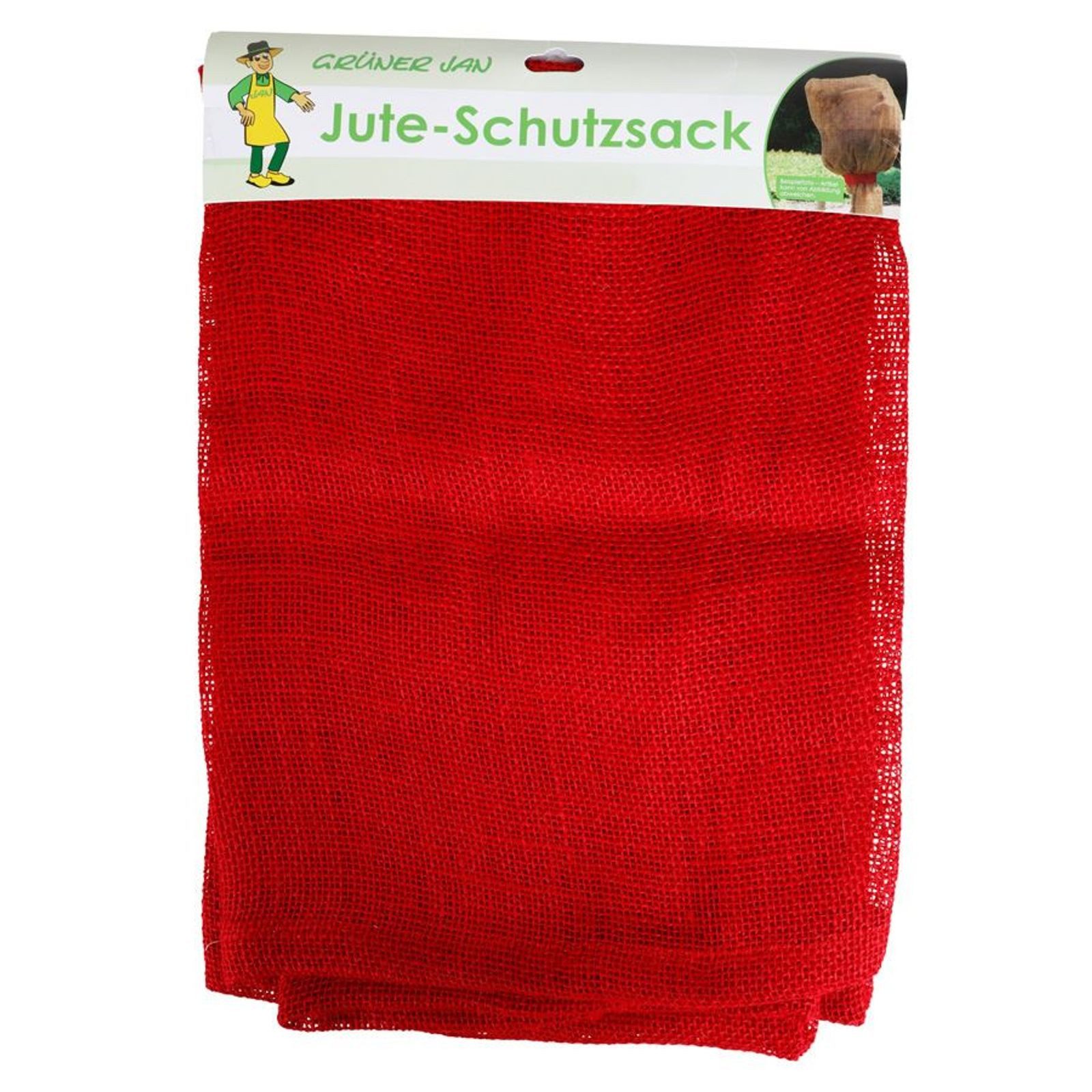 BURI Unkrautvlies Jute-Schutzsack 57x78cm rot Natur Garten Überzug für Sträucher Pflanze