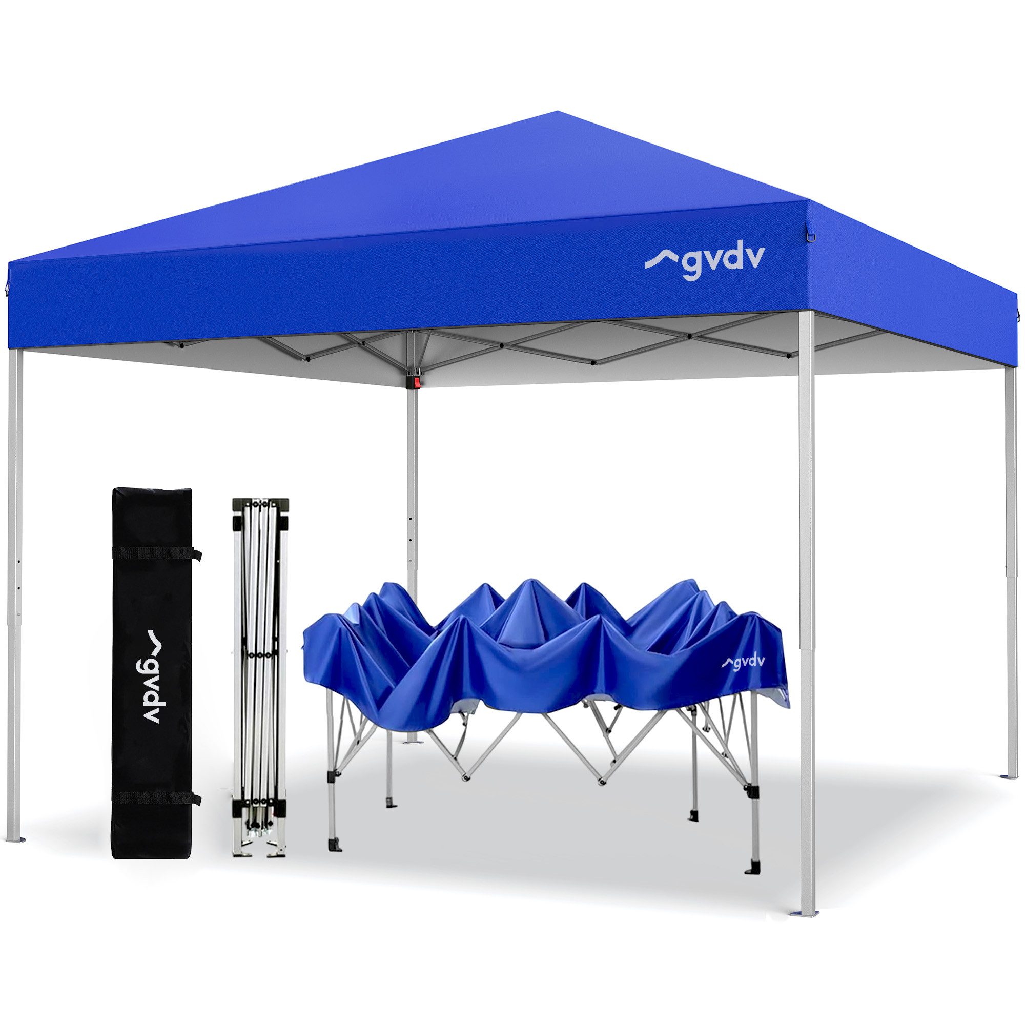 GVDV Pavillon CF13 Lite 3x3m – Wasserdichter Faltpavillon mit UV-Schutz 50+, (Packung, Ideal für den Garten, Camping und Festivals), inkl. Tragetasche & Heringen