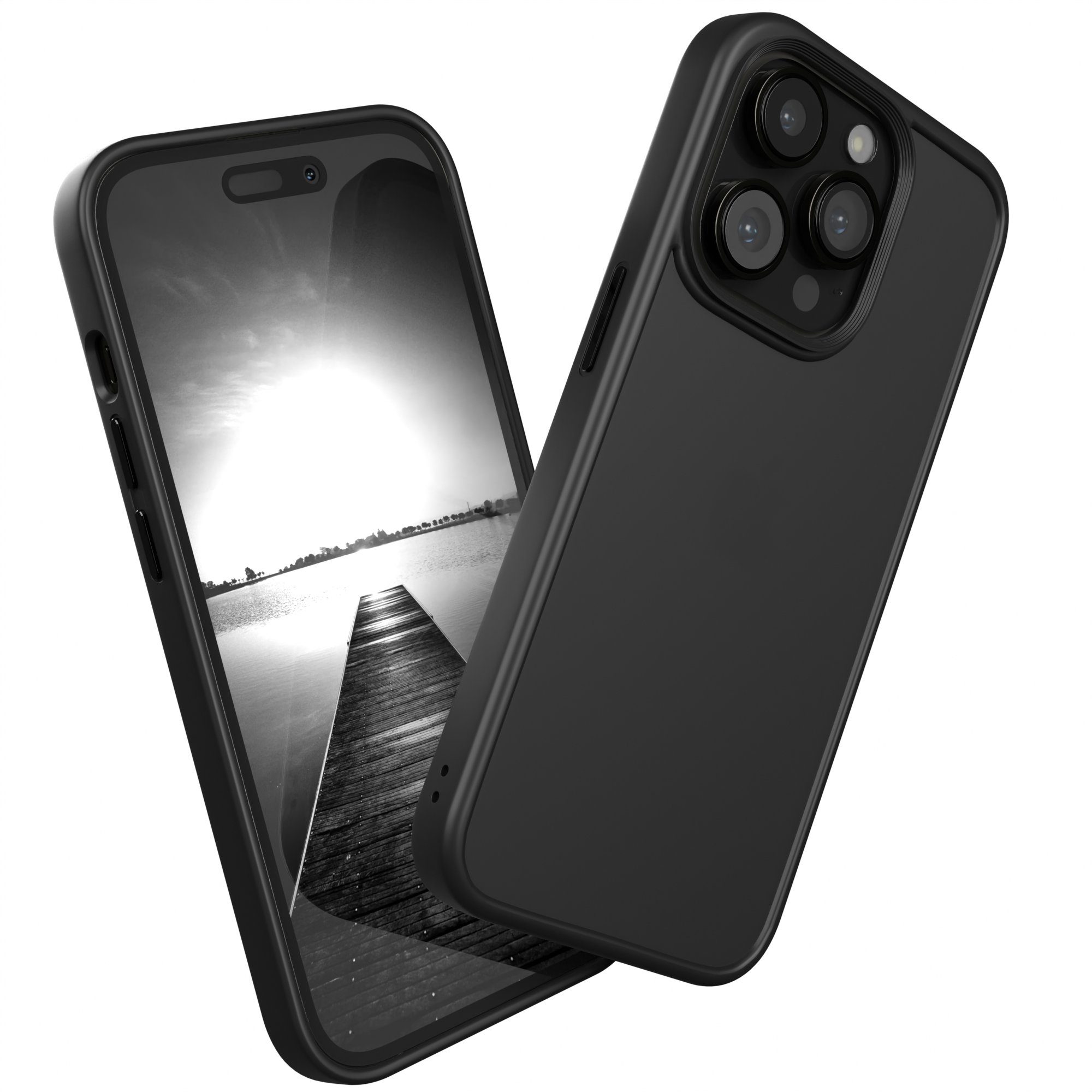 EAZY CASE Handyhülle Outdoor Case für Apple iPhone 14 Pro 6,1 Zoll, Hülle Outdoor kratzfest Schutzhülle mit Kameraschutz Robust Schwarz