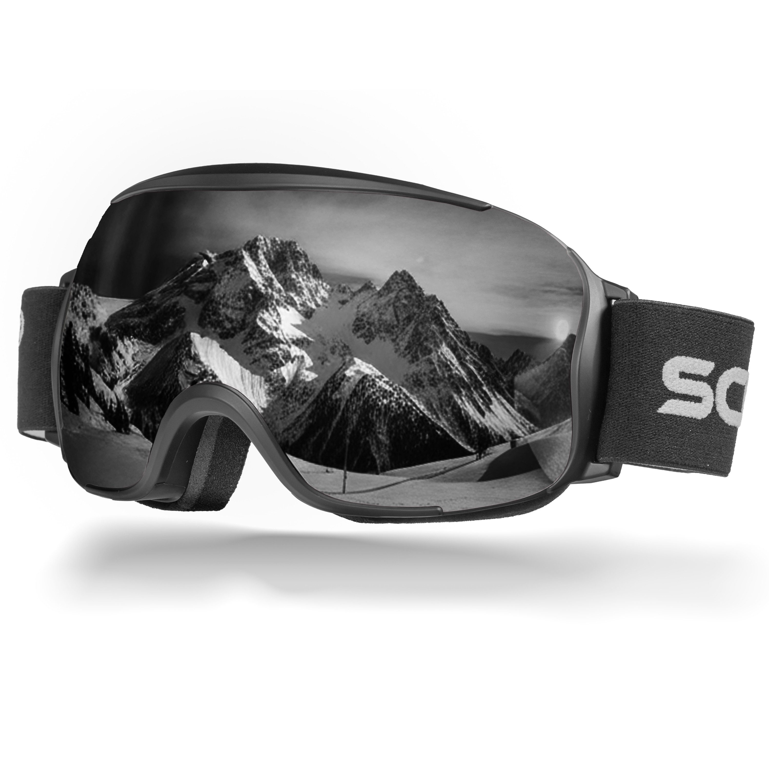 SCHNORR Sportbrille Schnorr Skibrille Kryos - Sphärisch, Silber (S3/S4), Full REVO, Anti, (1-St), Full REVO-Beschichtung Silber (S3)