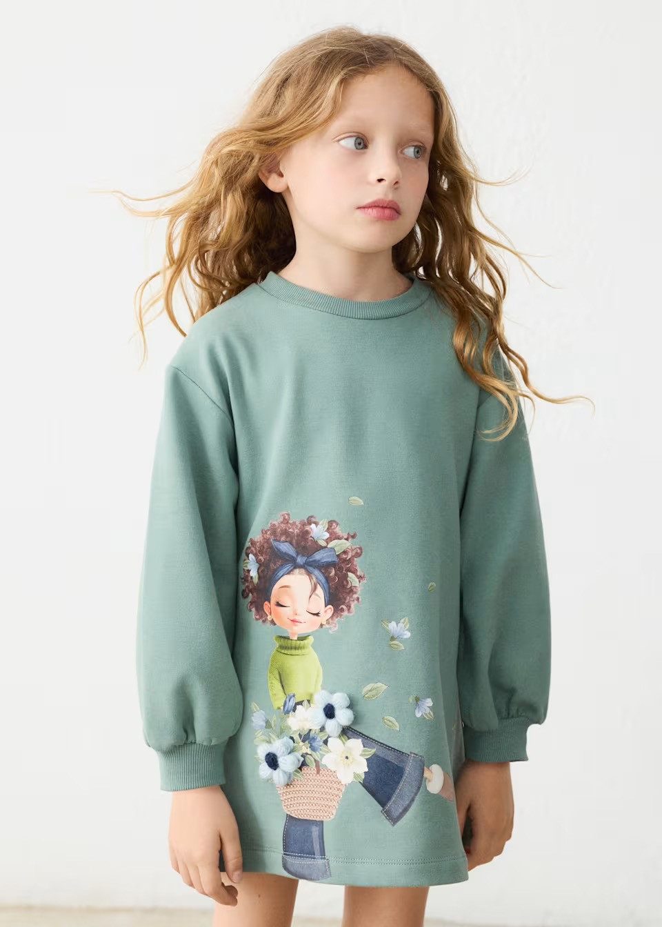 Mayoral Sweatkleid Sweatkleid mit Printmotiv (491415)