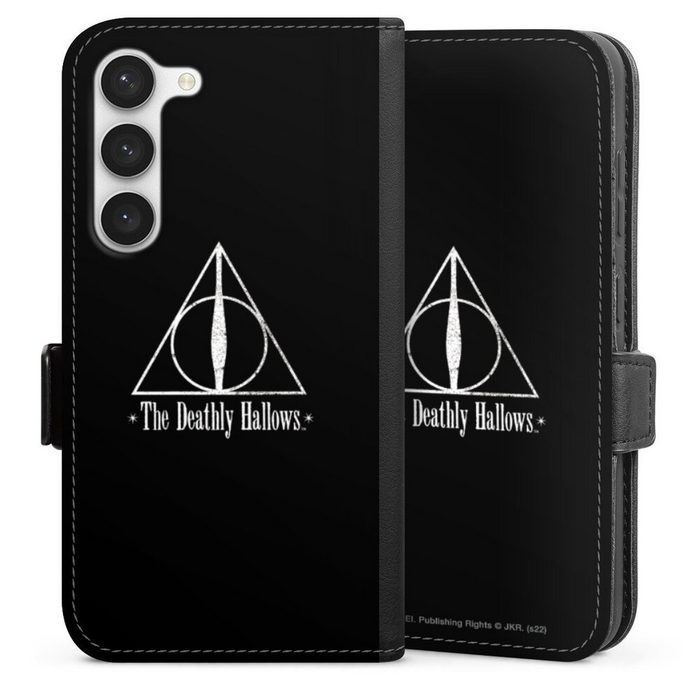 DeinDesign Handyhülle Heiligtümer des Todes Zauberei & Magie Harry Potter Samsung Galaxy S23 Hülle Handy Flip Case Wallet Cover