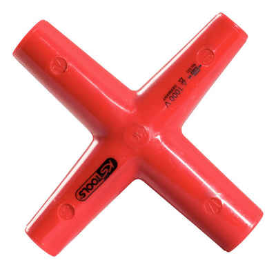 KS Tools Kreuzschlüssel, Mit Schutzisolierung, 13 x 17 x 19 x 22 mm