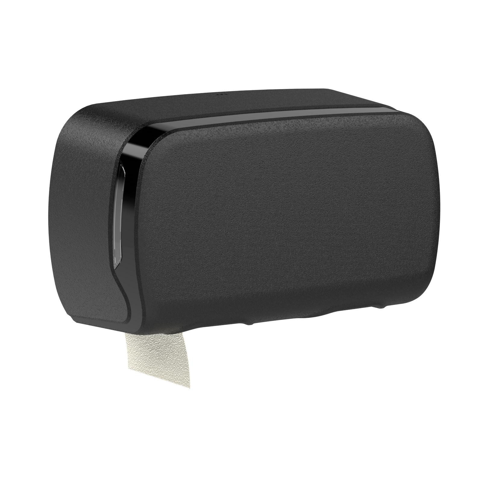 Hypafol Toilettenpapierhalter für 2 Rollen, weiß matt oder schwarz matt