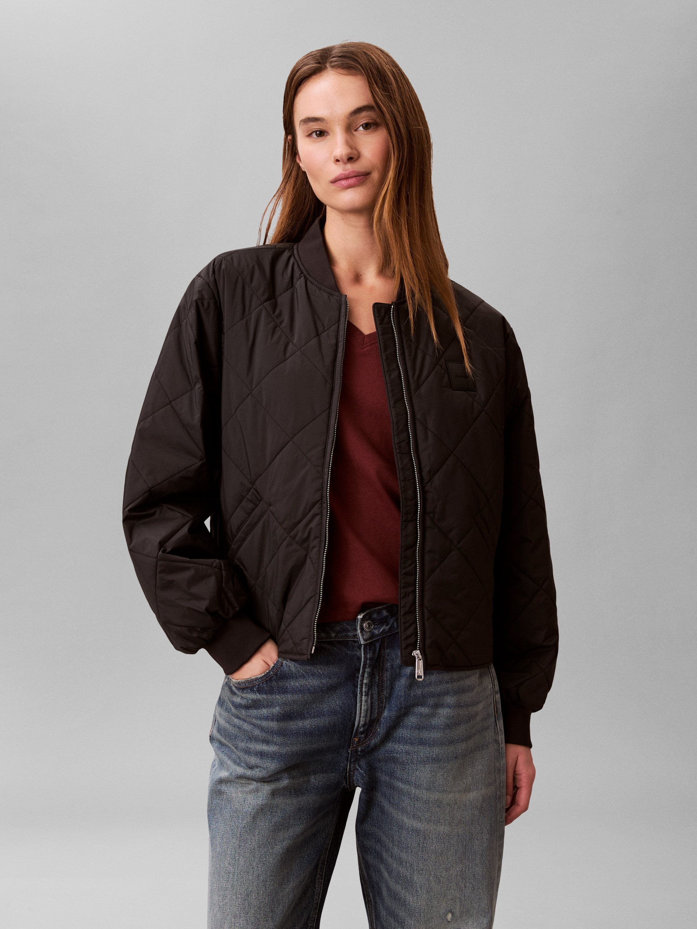 Calvin Klein Jeans Steppjacke Regular fit mit Rundhalsausschnitt günstig online kaufen