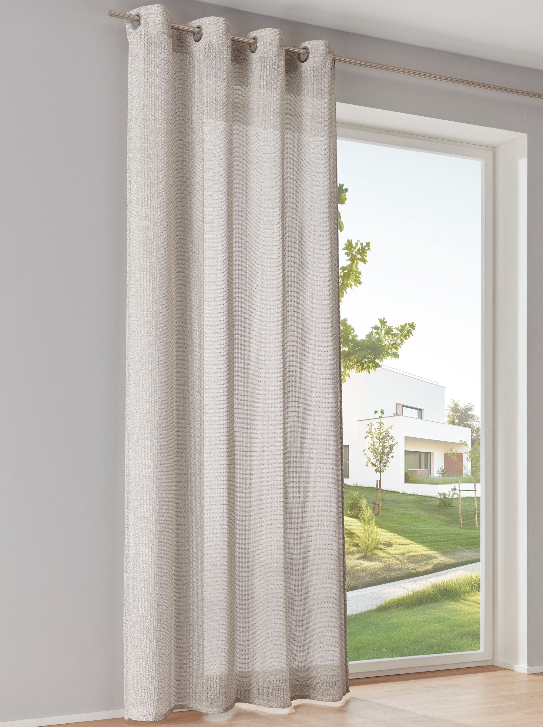 heine Gardine Dekostore . (1 St), Ösen, halbtransparent, Fertigstore gerade günstig online kaufen