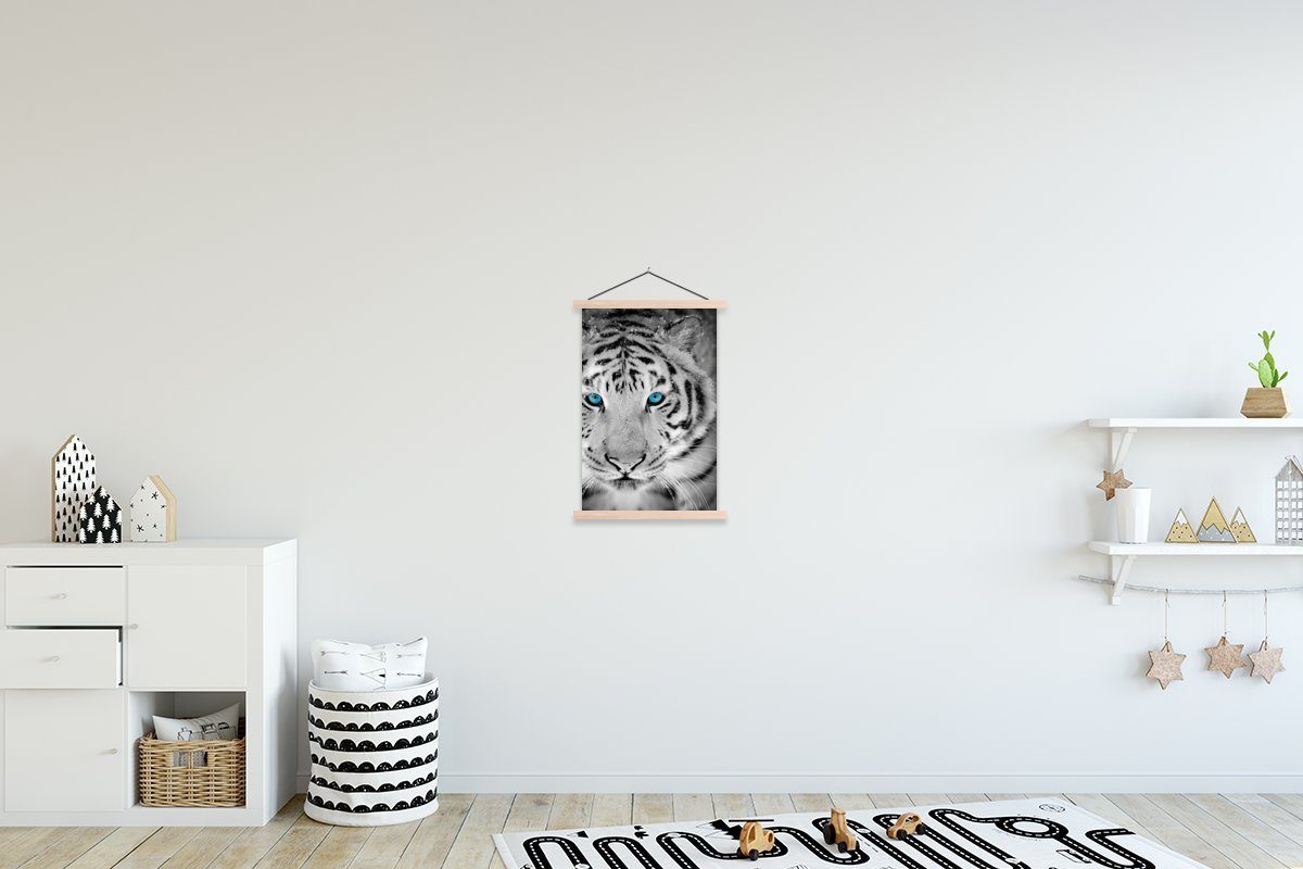 Kopf - MuchoWow Augen, - Bilderleiste, Tiger (1 Magnetisch Posterleiste, St), Poster für Textilposter Wohnzimmer,