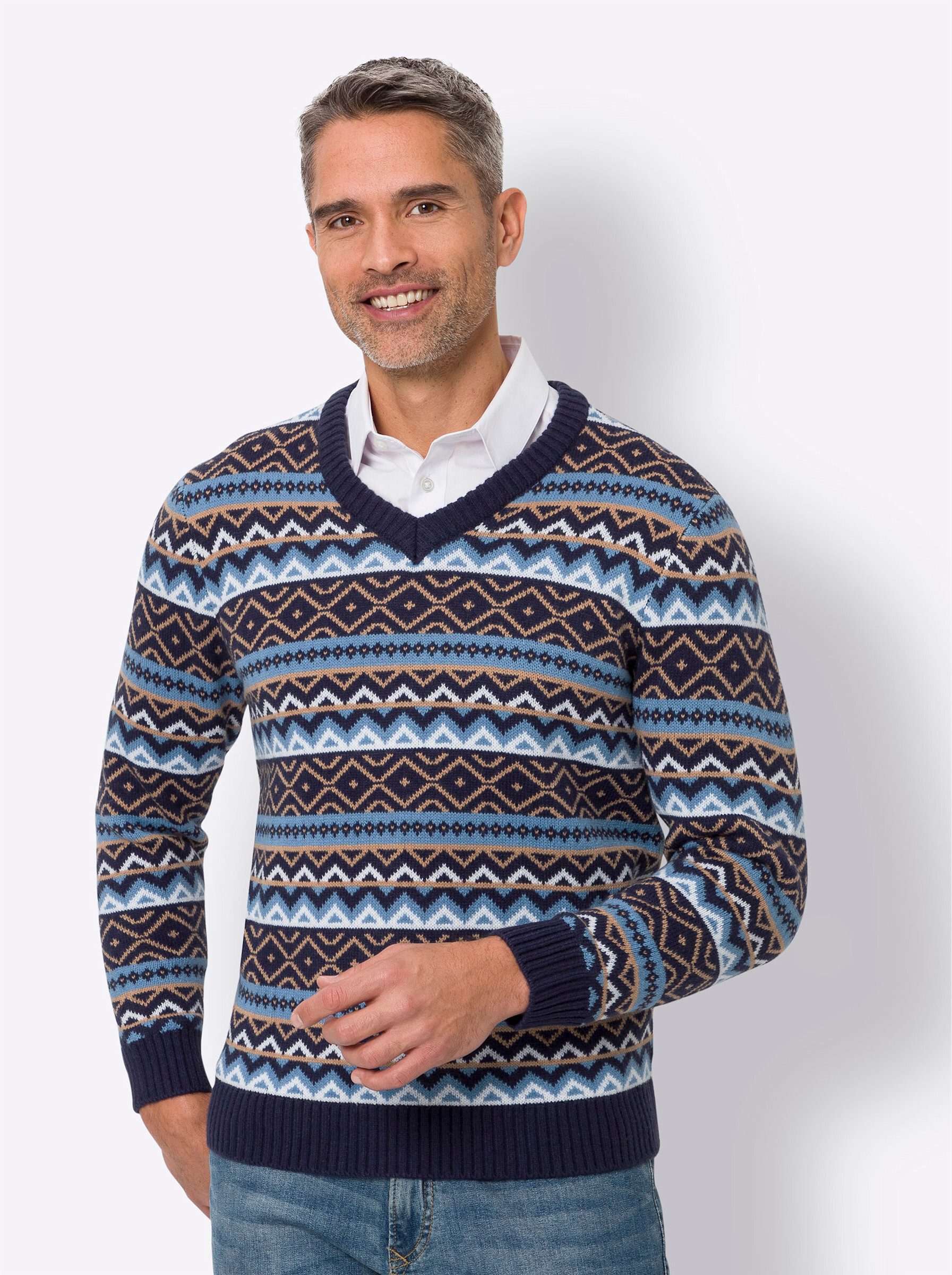 Strickpullover V-Ausschnitt-Pullover