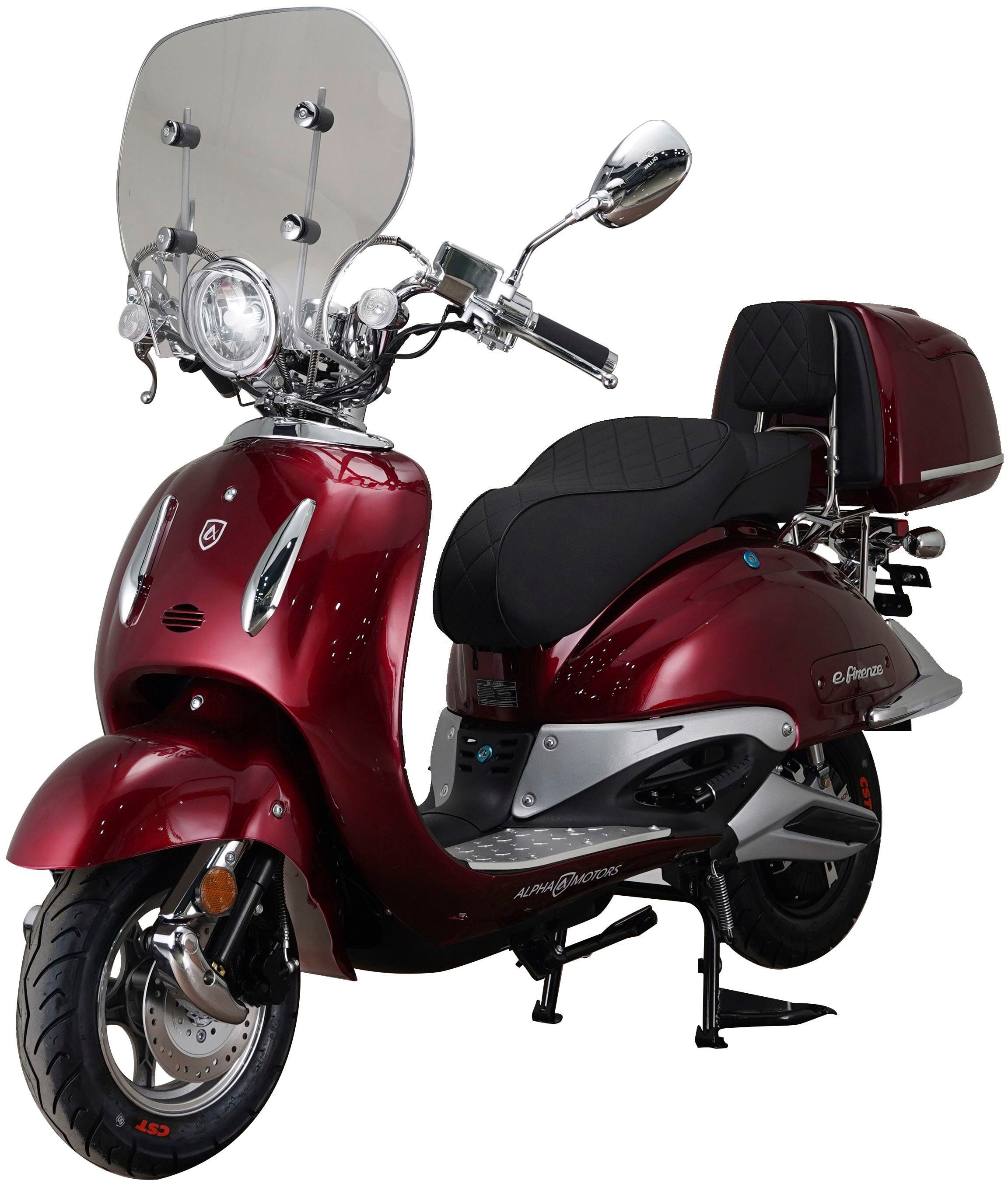 inkl. 2000 E-Motorroller W, und Topcase Akku, e-Firenze, 1 km/h, Windschild GreenStreet 45