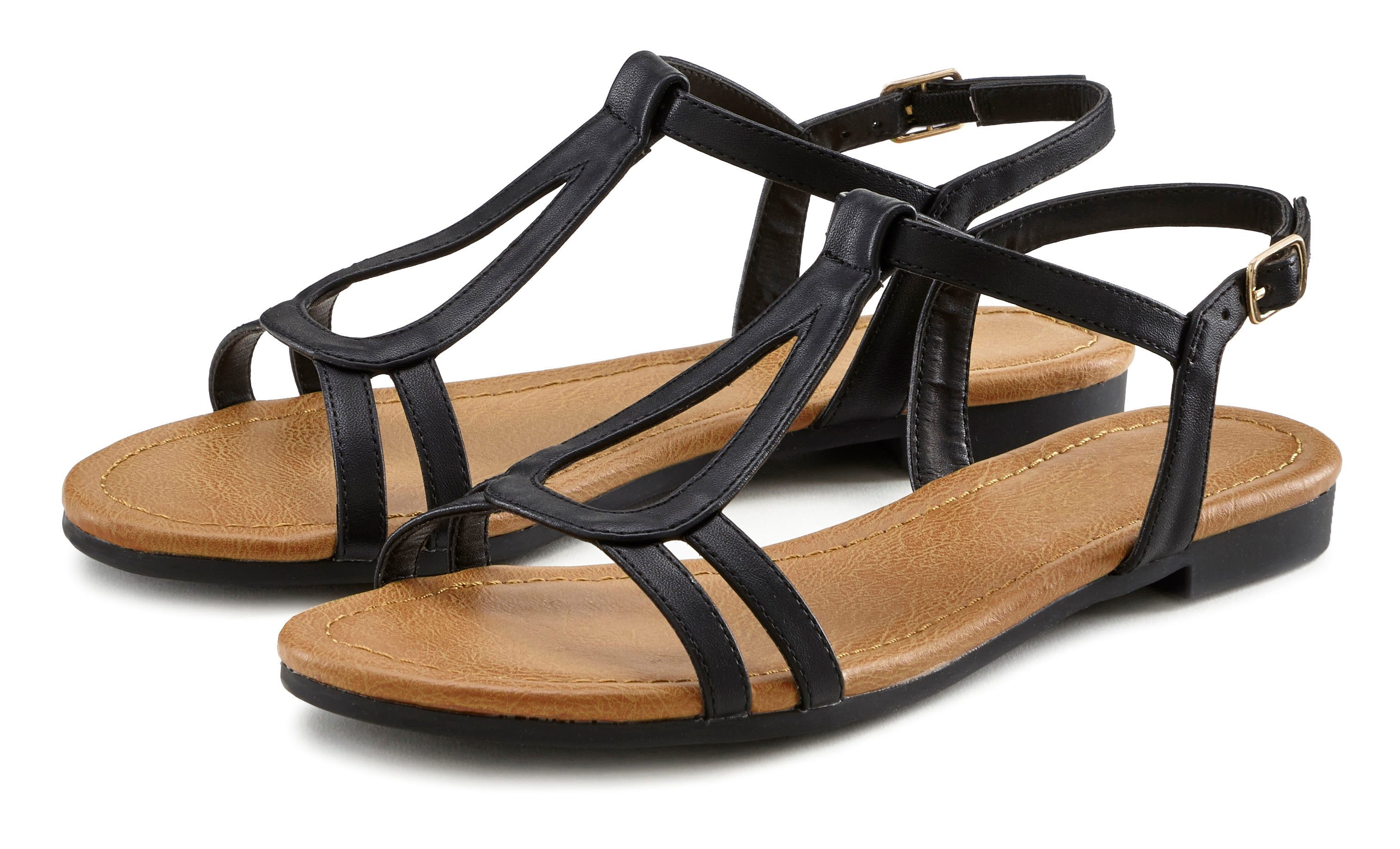 LASCANA Sandale Sandalette, Sommerschuh mit raffinierten Riemchen VEGAN