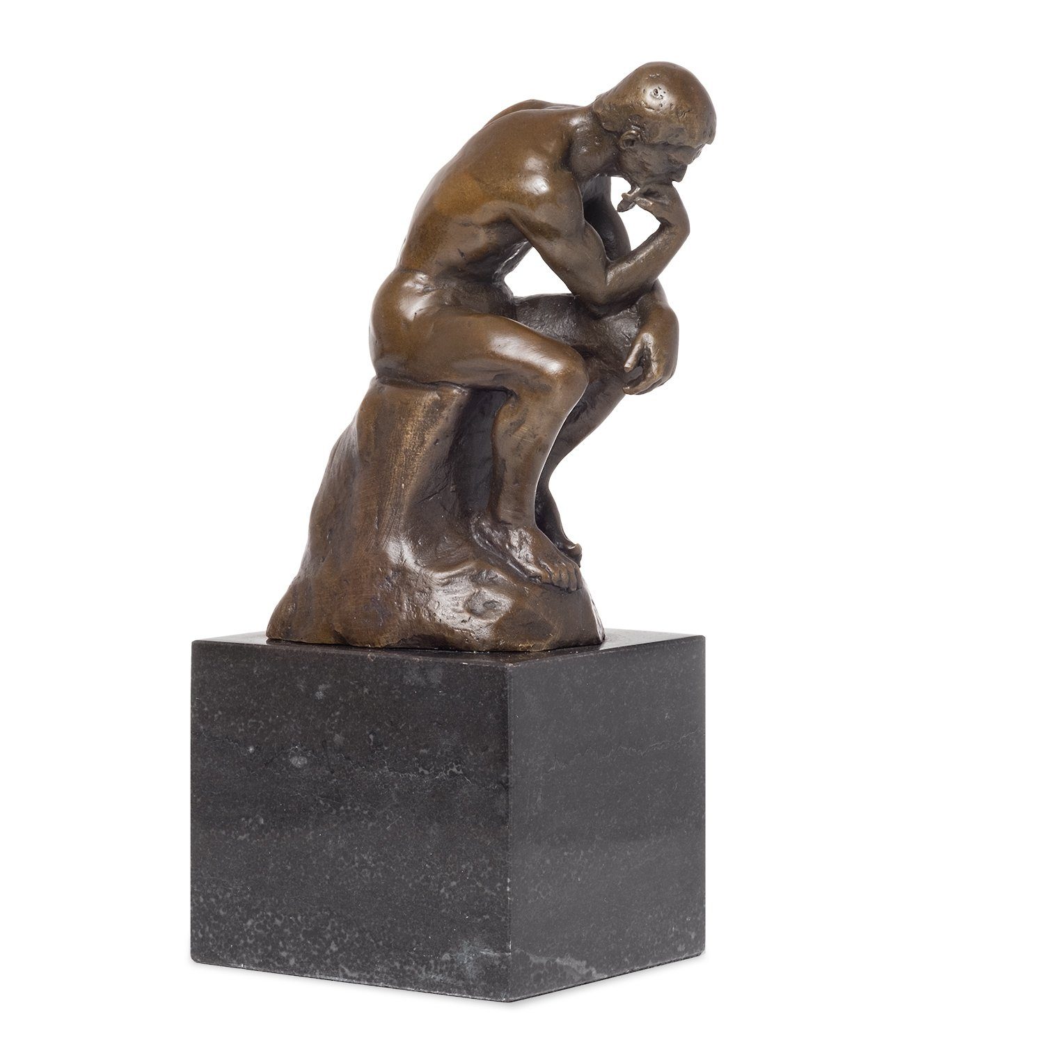 Moritz Skulptur Denker, Bronzefigur Bronzefigur Deko Skulptur Vitrine Der für Regal Schreibtisch Figuren