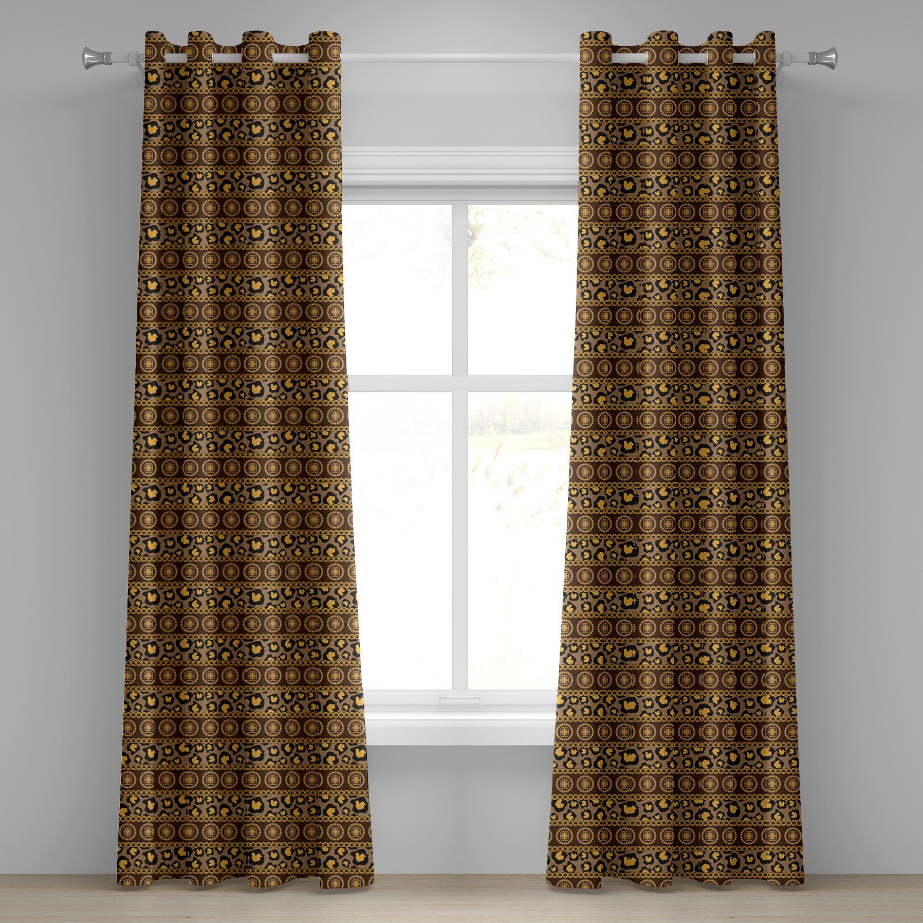 Abakuhaus Gardine Dekorative 2-Panel-Fenstervorhänge für Schlafzimmer günstig online kaufen