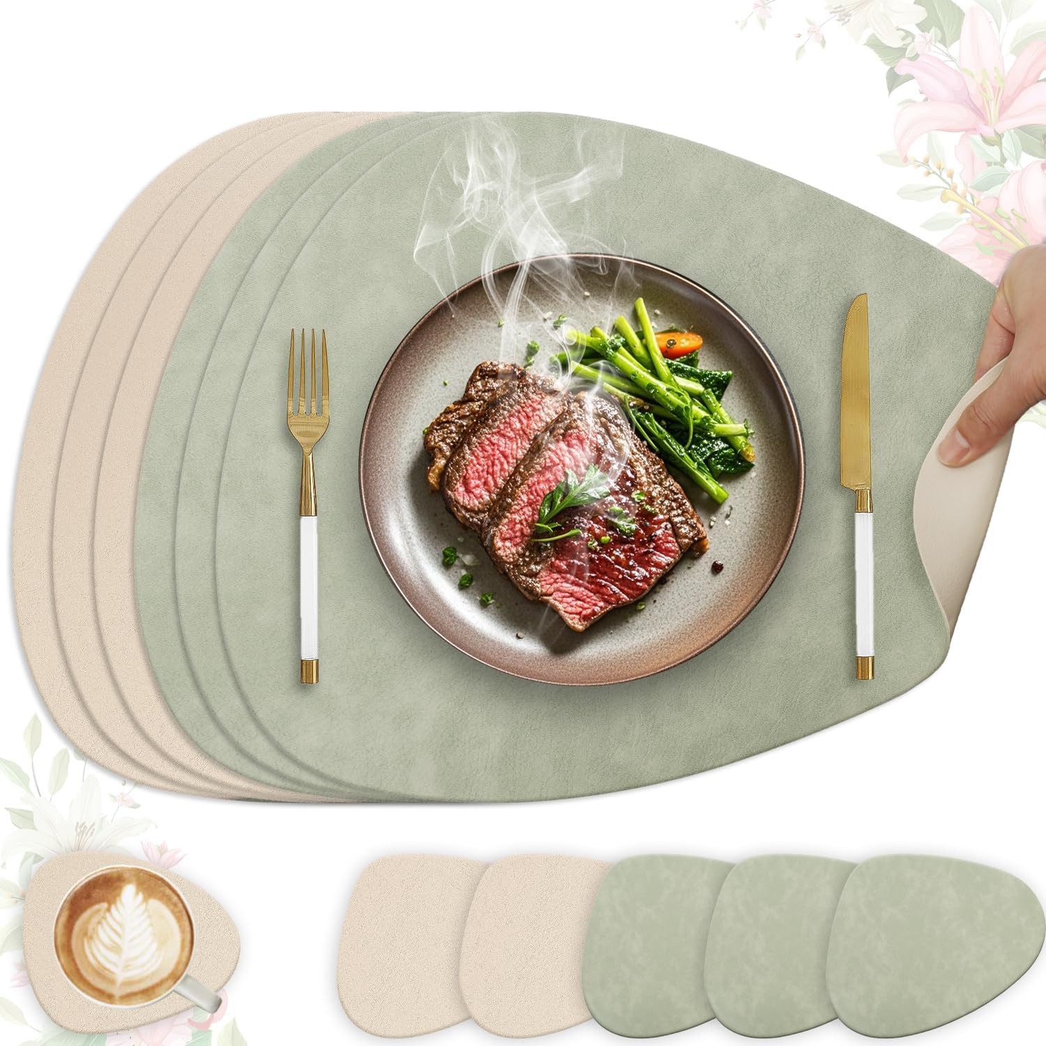 BlingBin Platzset 12 Stück Tischset,Tischsets und Untersetzer Rutschfest Wa günstig online kaufen