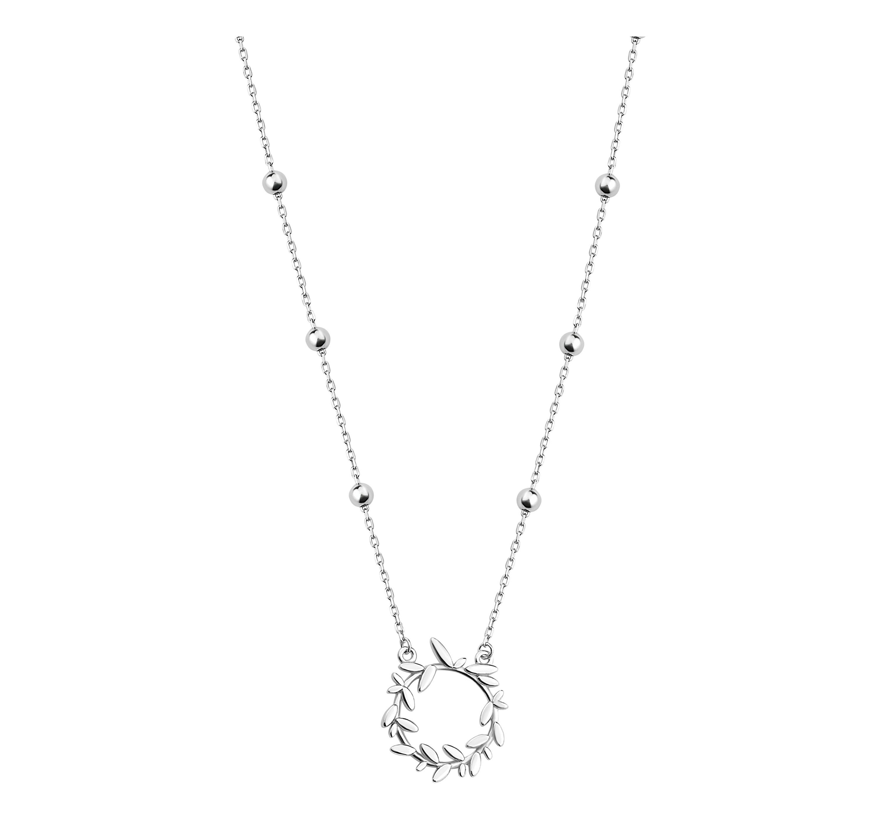 Sofia Milani Kette mit Anhänger Blatt, 925 Silber Damen Schmuck | Silberketten