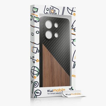 kwmobile Handyhülle Hülle für Xiaomi Redmi Note 13 4G, Holz Handy Schutzcase - Handy Case Schutzhülle - Smartphone Cover