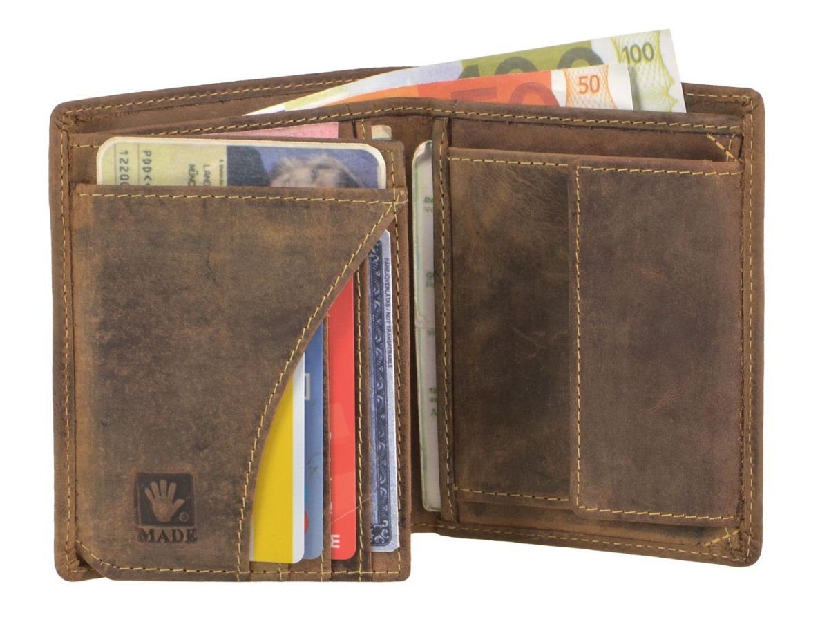 Portemonnaie, Pferde-Prägung Vintage, Lederbörse, Geldbörse Greenburry