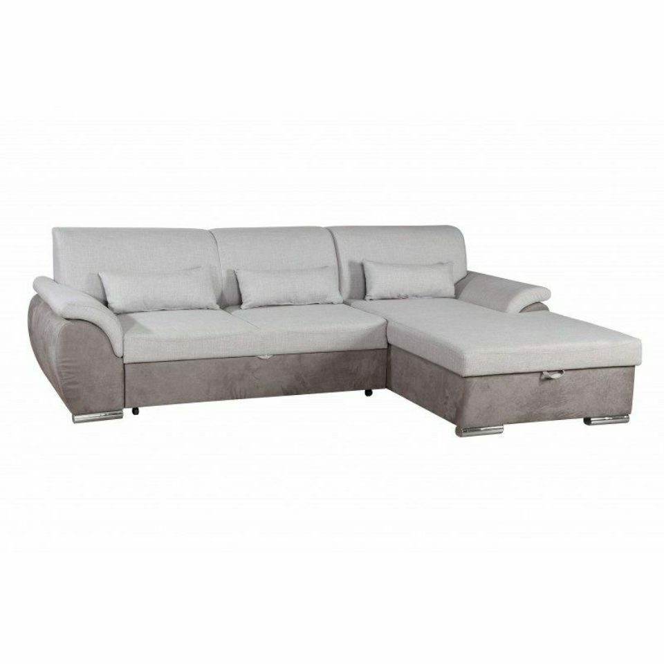 JVmoebel Sofa Weißes Ecksofa mit Bettfunktion L-Form Couch Schlafsofa Modern Neu, Made in Europe