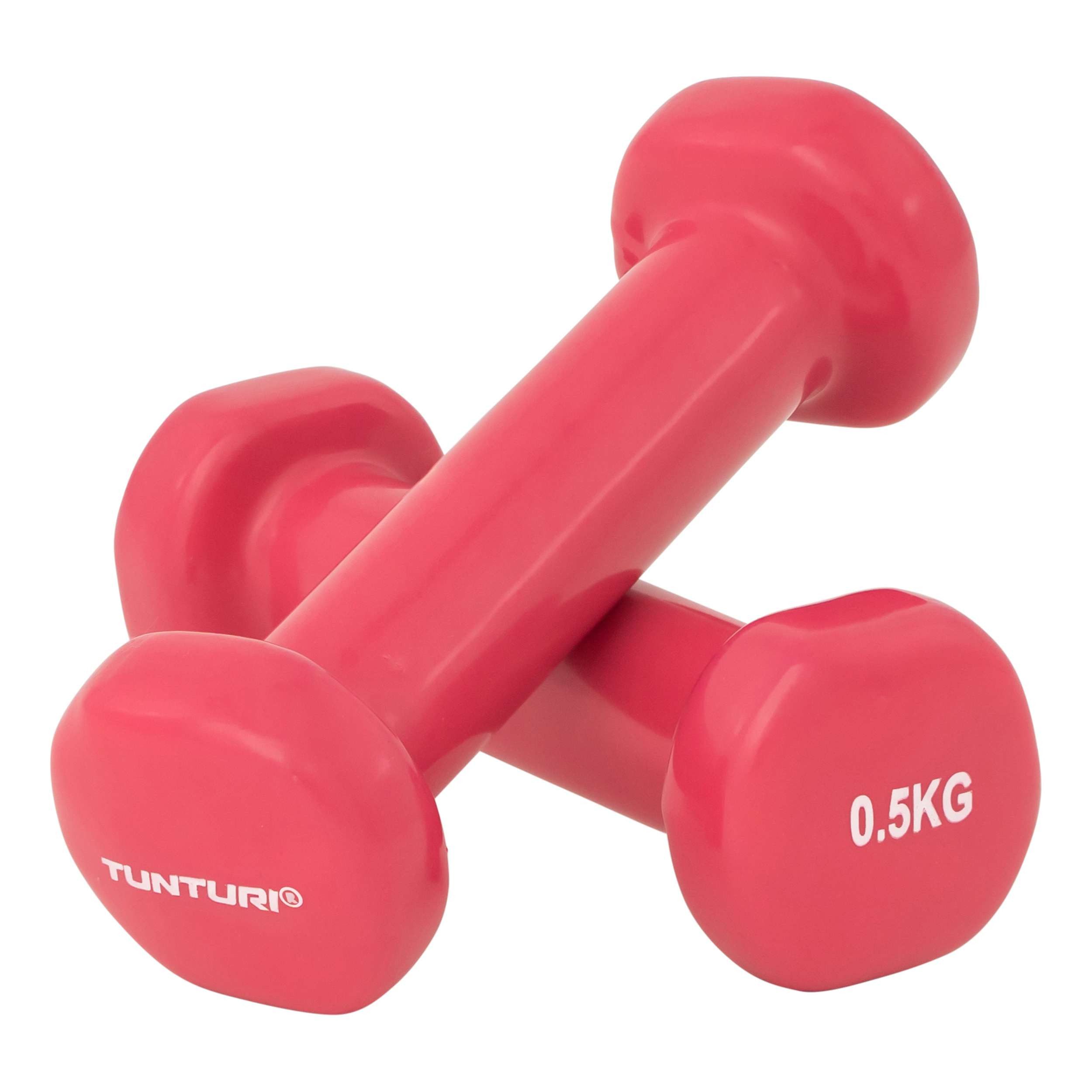 Tunturi Dumbbell Kurzhantel-Set - farbige Hanteln - Vinyl - Stahlhanteln