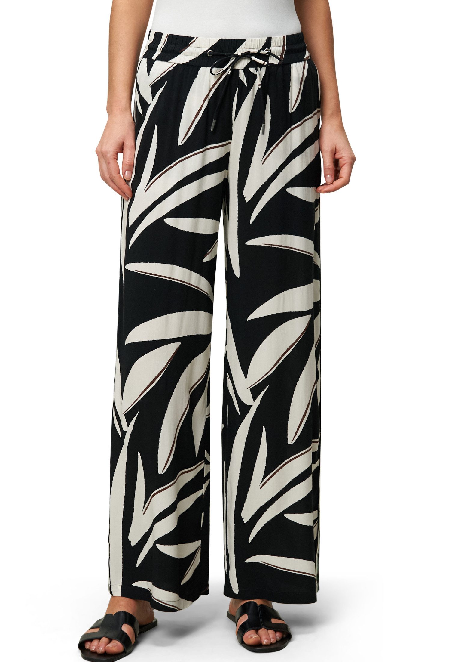 Zero Anzughose Damen Freizeithose mit Tunnelzug 30 Inch Bindedetail günstig online kaufen