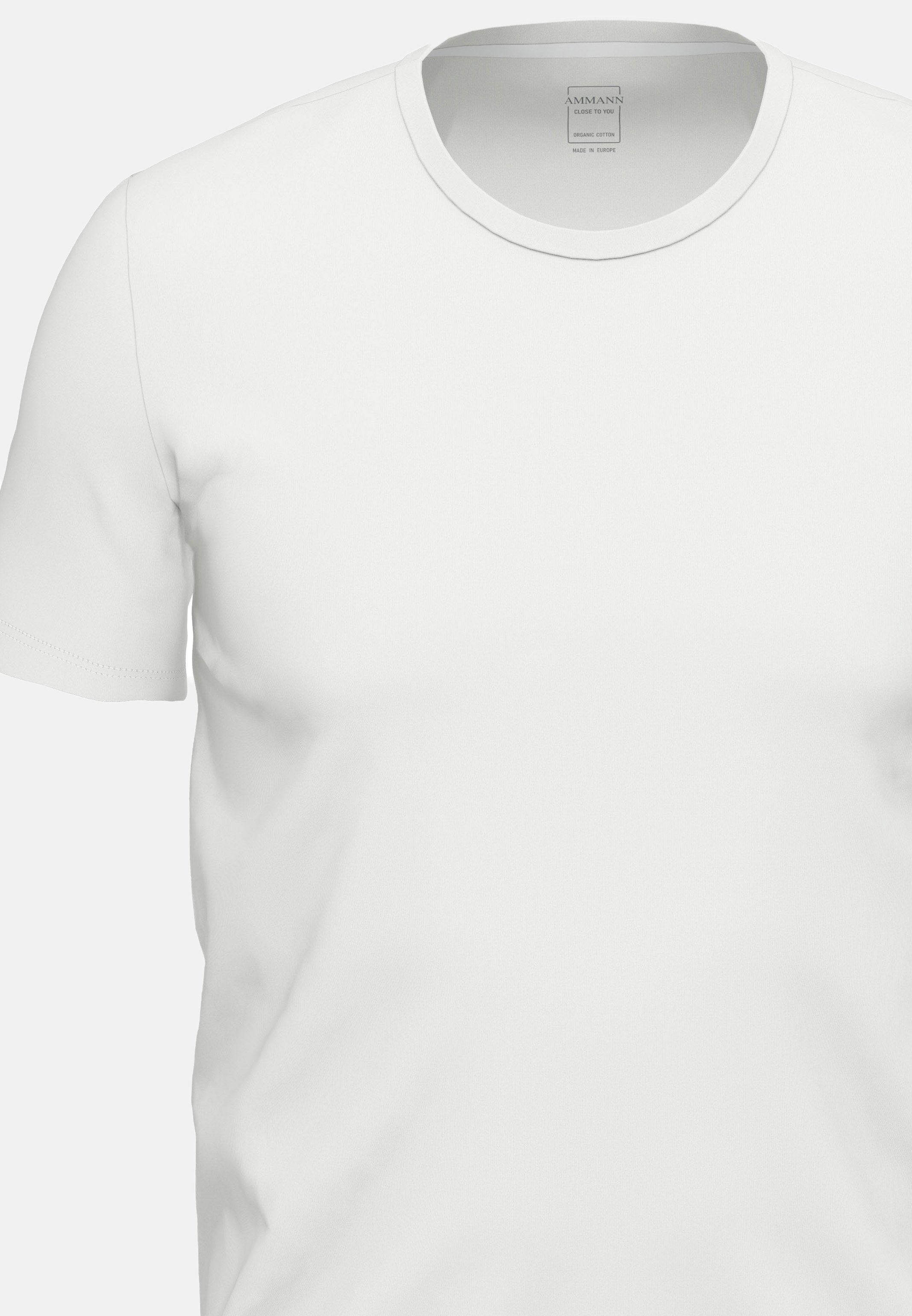 Ammann 3er Pack Atmungsaktiv Unterhemd Close you Unterhemd Shirt / - Weiß to 3-St) Baumwolle Kurzarm - (Spar-Set,