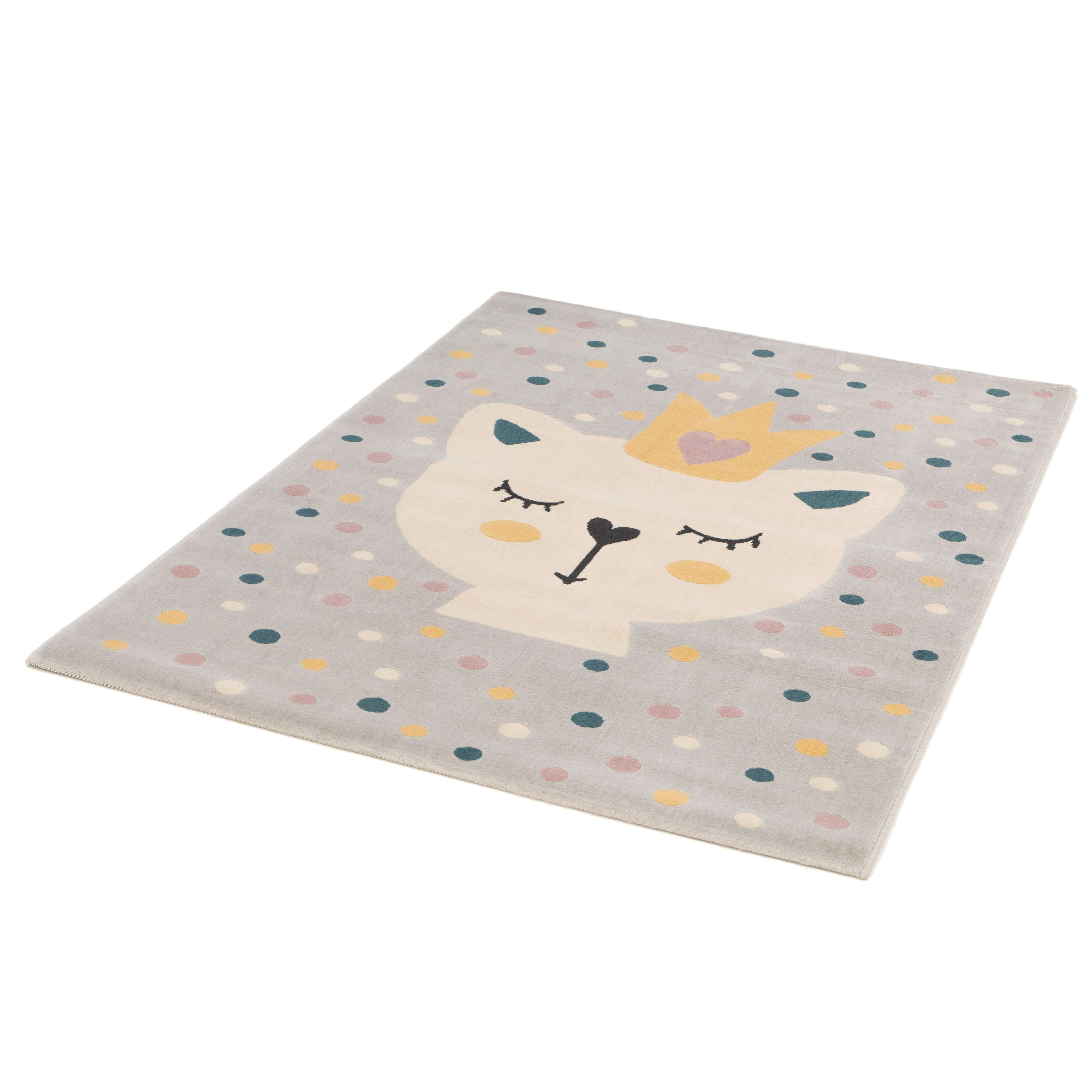 Primaflor-Ideen in Textil Kinderteppich COCOON - Königsfell, rechteckig, Höhe: 6 mm, Kurzflor, Motiv Katze