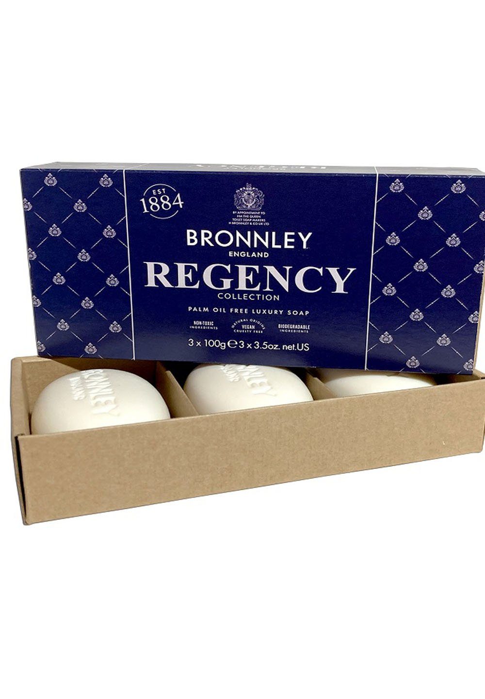 Soap Handseife 300 Milled Triple Bronnley Geschenkbox Recency 3x100 g g, in