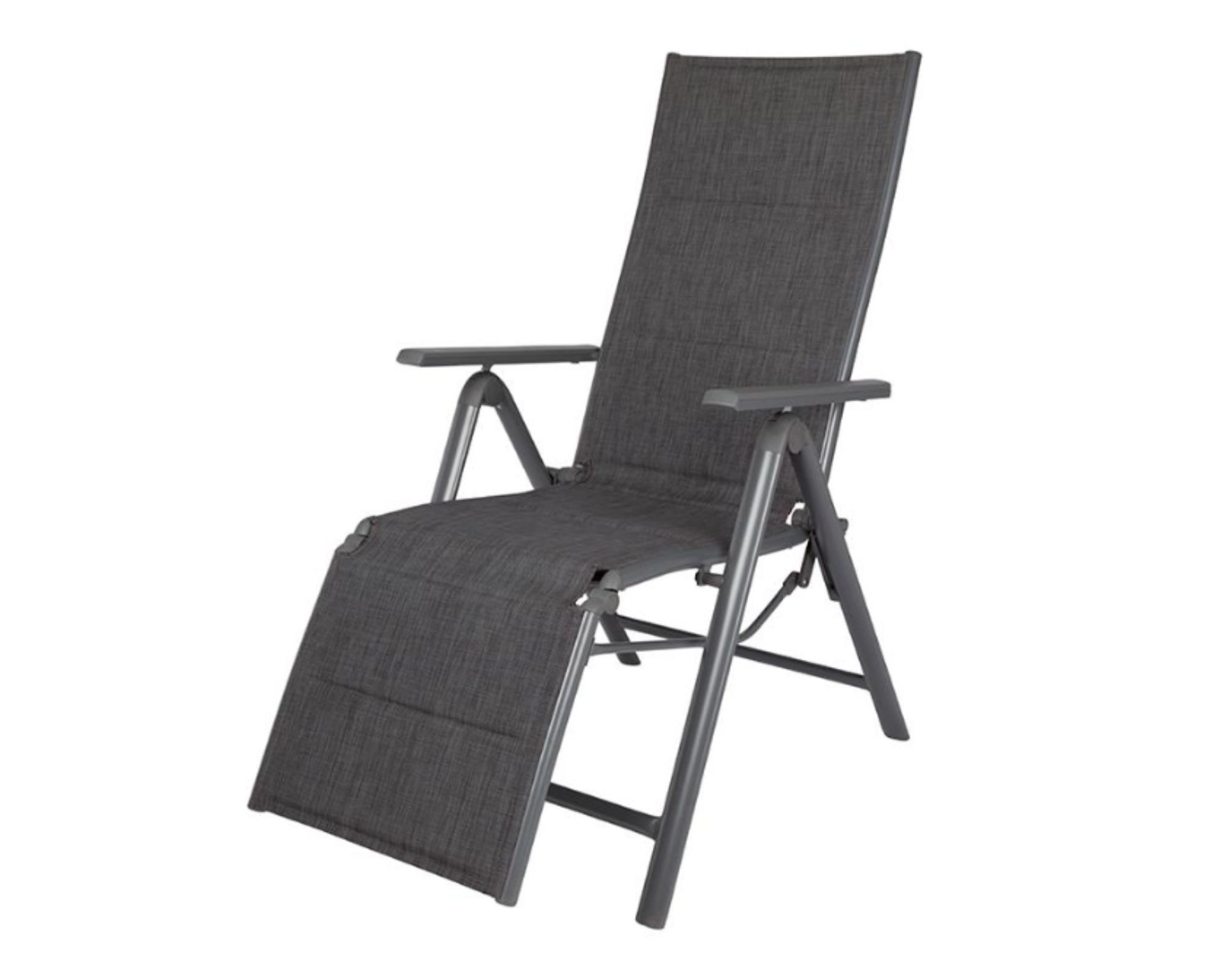 Florabest Gartenliege FLORABEST Relaxsessel Aluminium Anthrazit Hochlehner Garten Liege