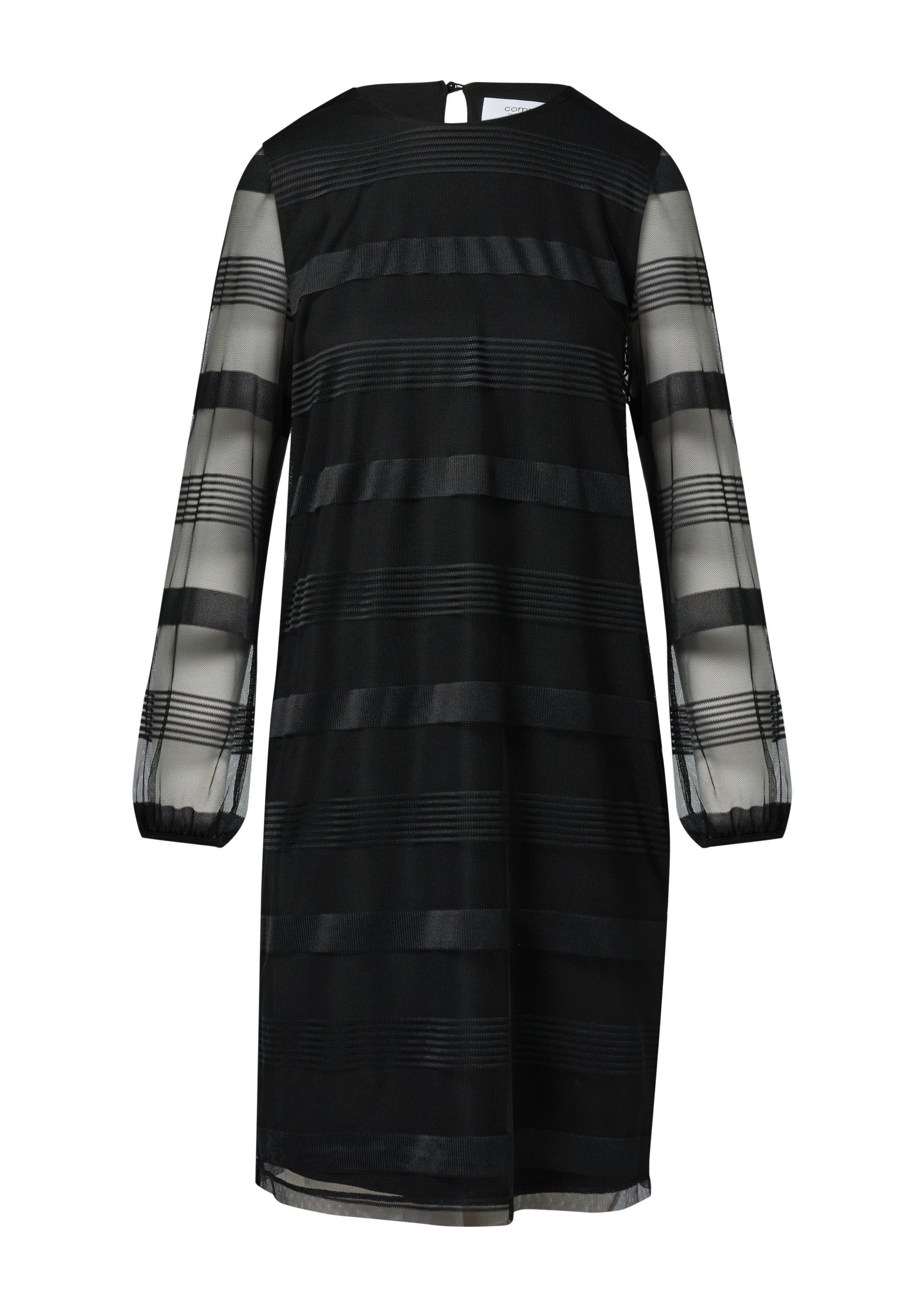 comma Minikleid Kleid Gestreiftes Mesh-Kleid günstig online kaufen
