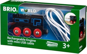 BRIO® Spielzeug-Eisenbahn BRIO® WORLD, Schwarze Akkulok mit Mini USB, FSC® - schützt Wald - weltweit
